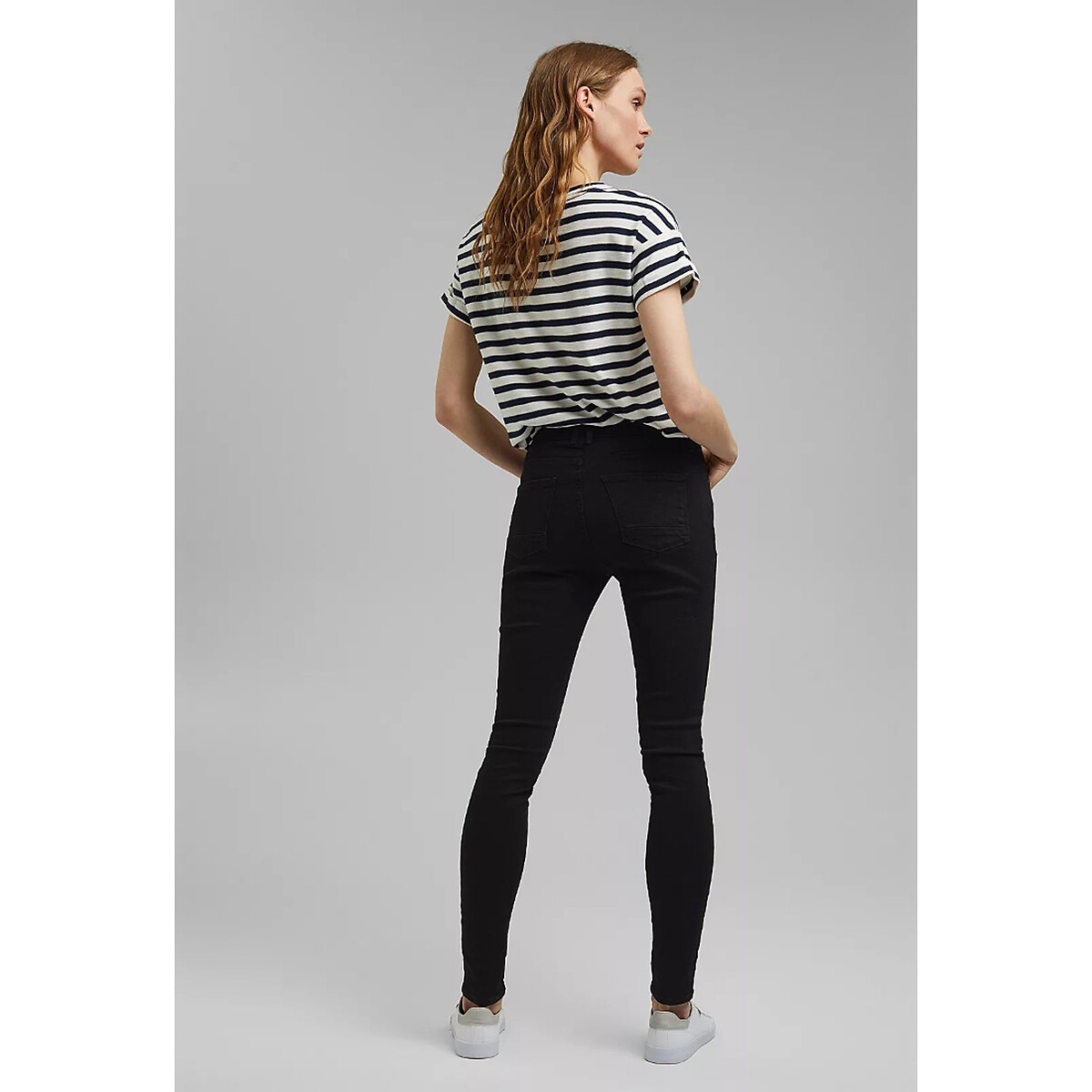 Organic cotton mix skinny jeans in mid 