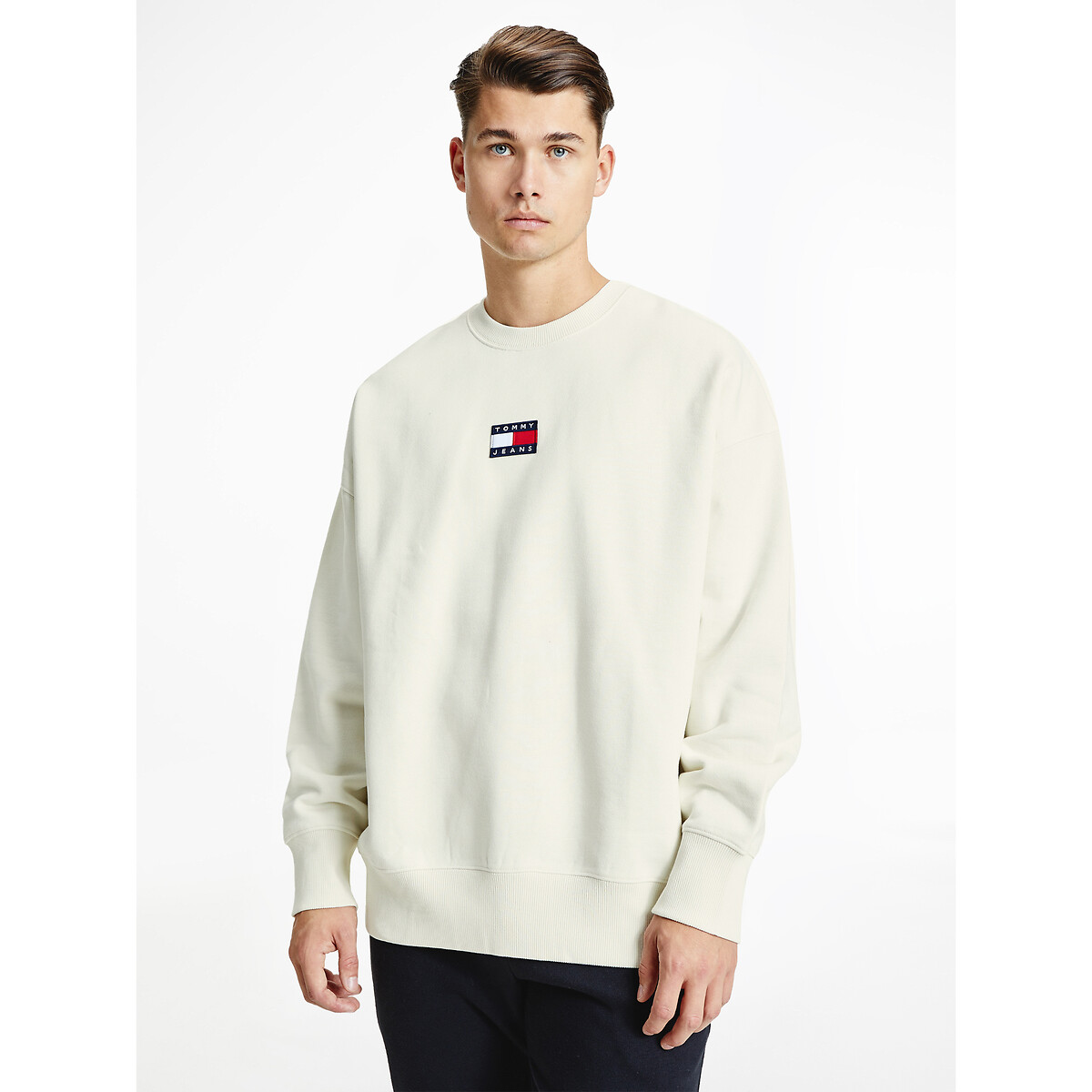 tommy badge crew neck sweatshirt