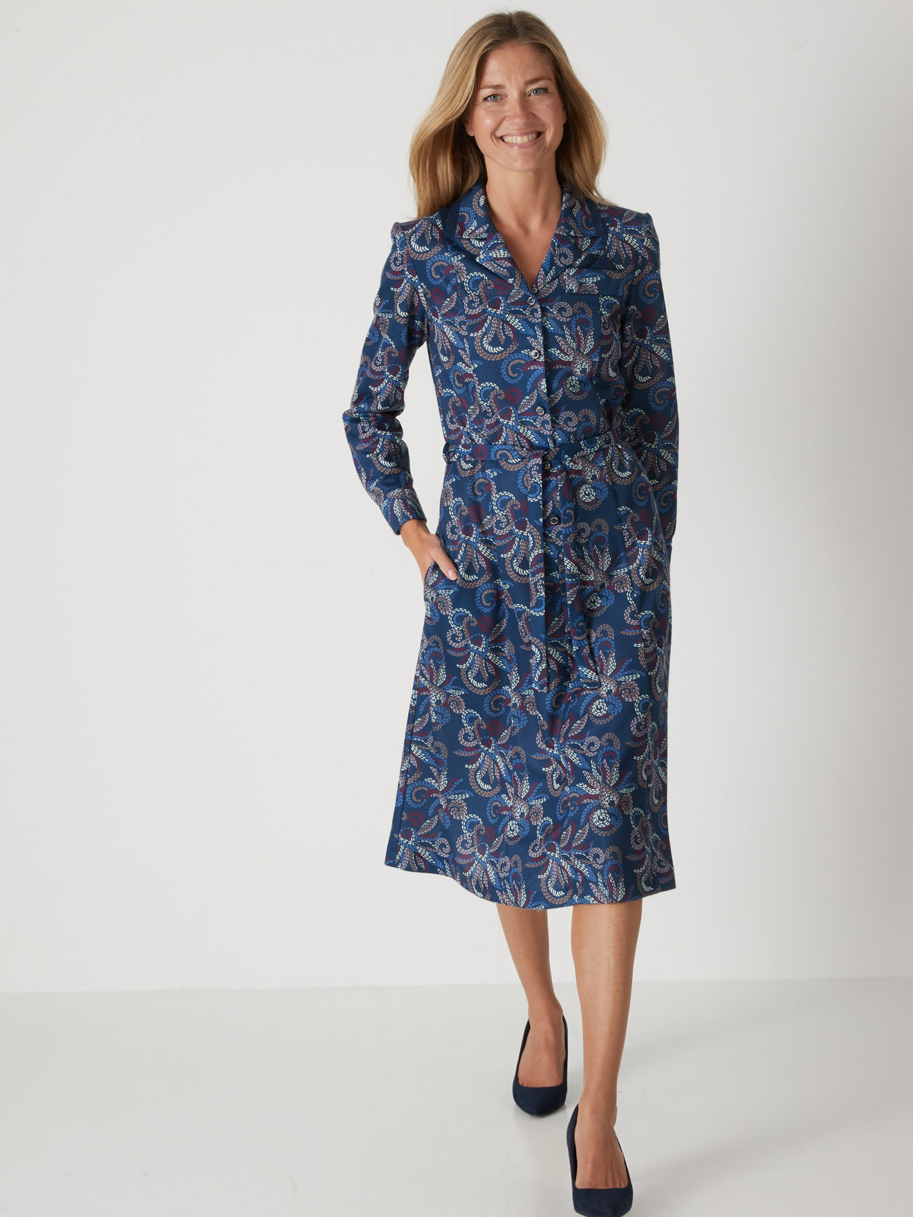 Robe col tailleur manches longues, DAXON