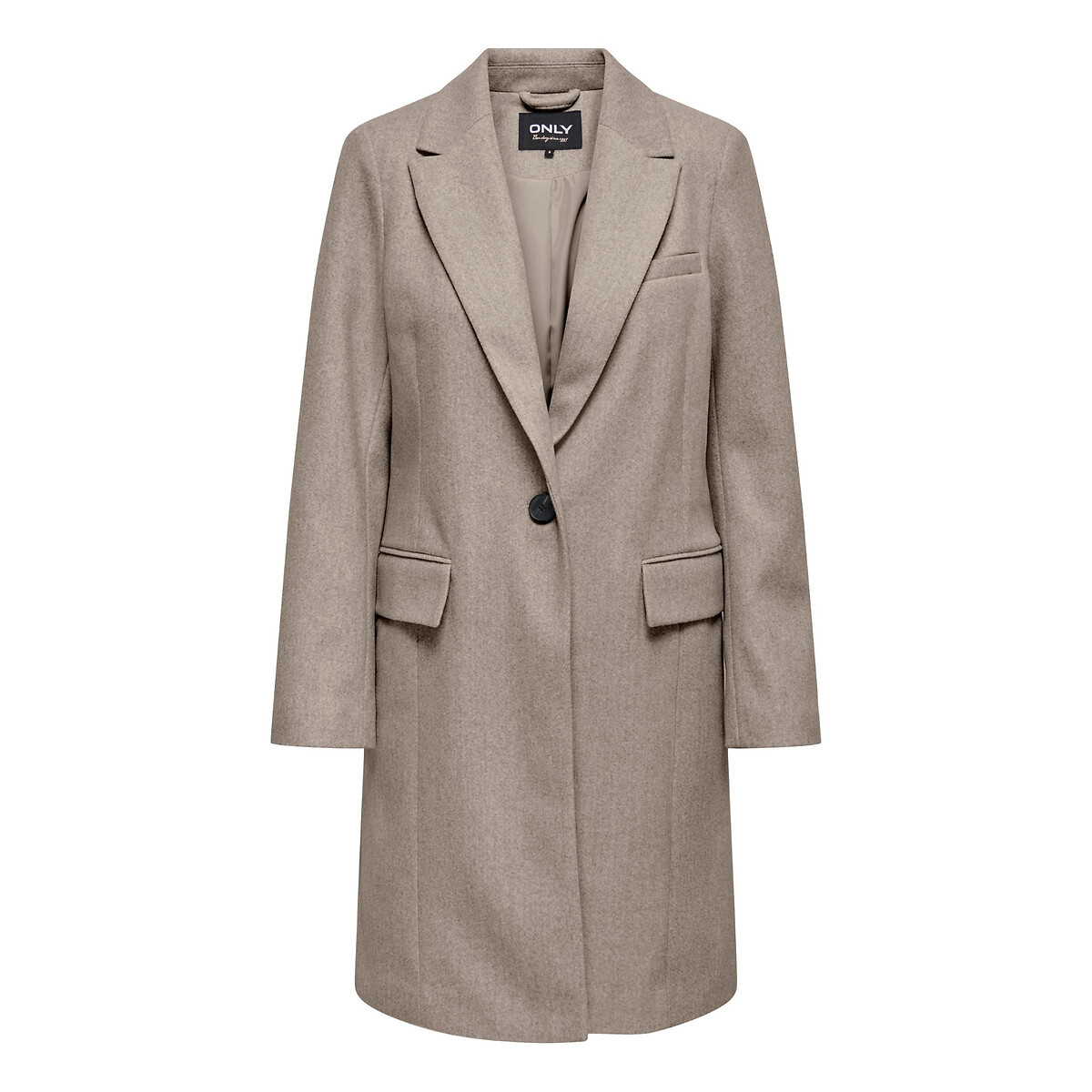Image of Buttoned Mid-Length Coat, Mid-Season
