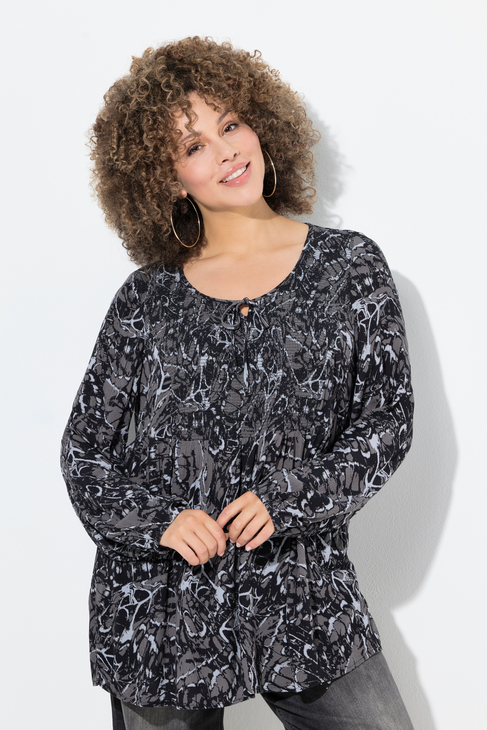 Blouse smockée ligne en A, ULLA POPKEN