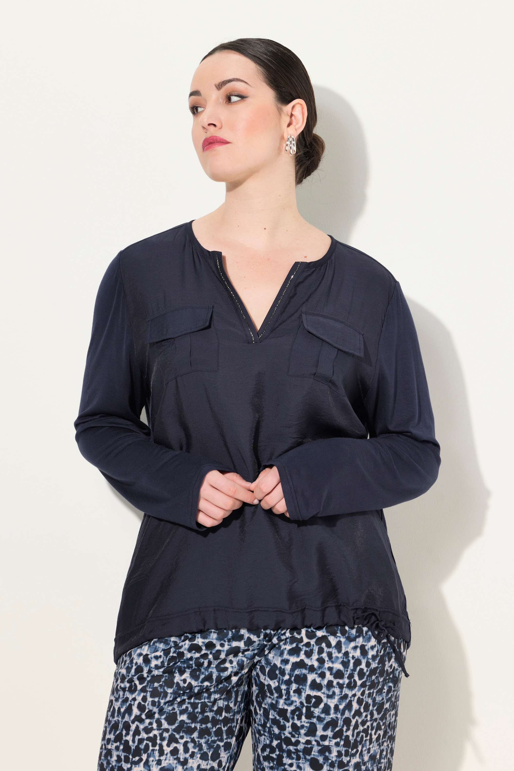 Blouse avec pierres fantaisie, ULLA POPKEN