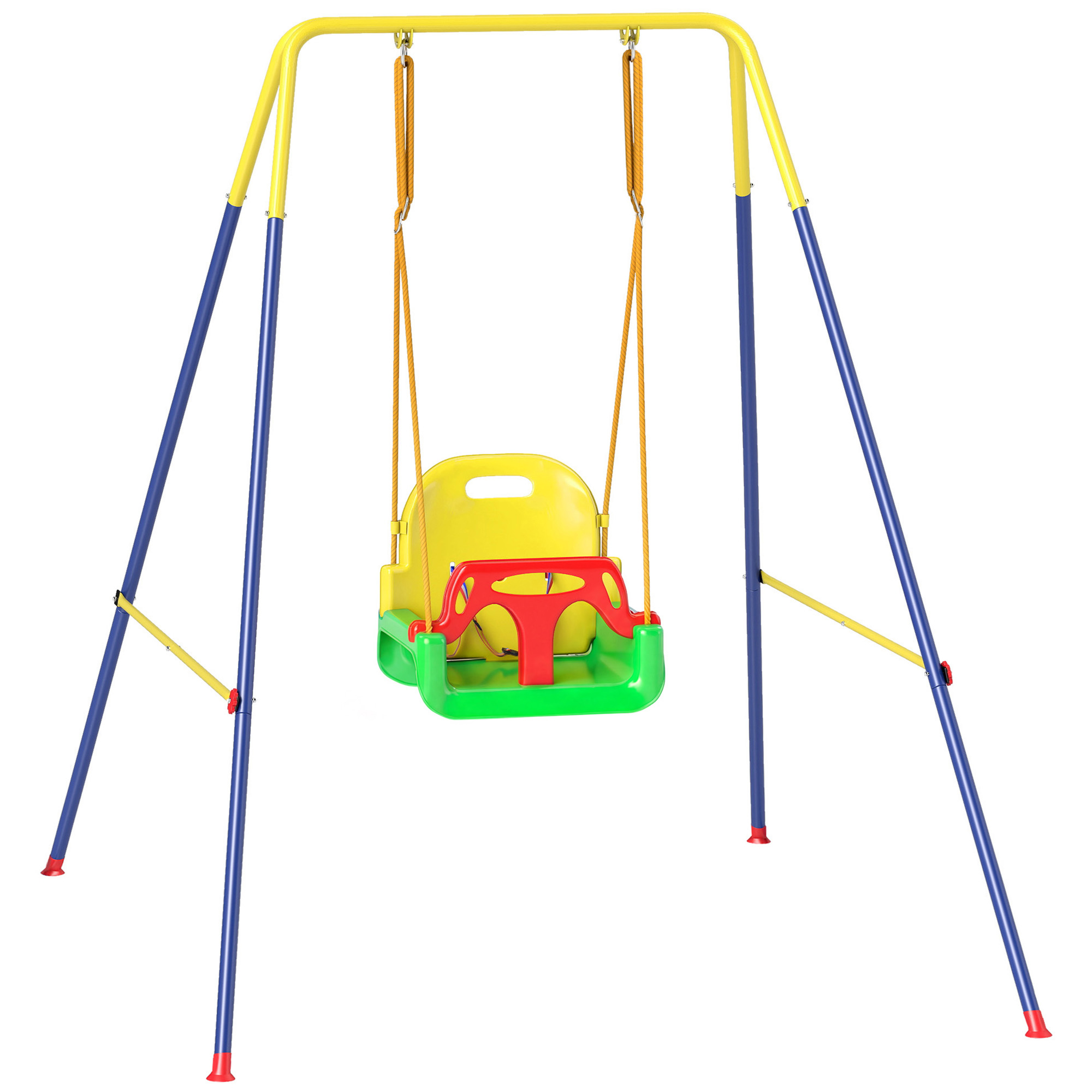 Balançoire pour enfants Acier Multicolore, AIYAPLAY