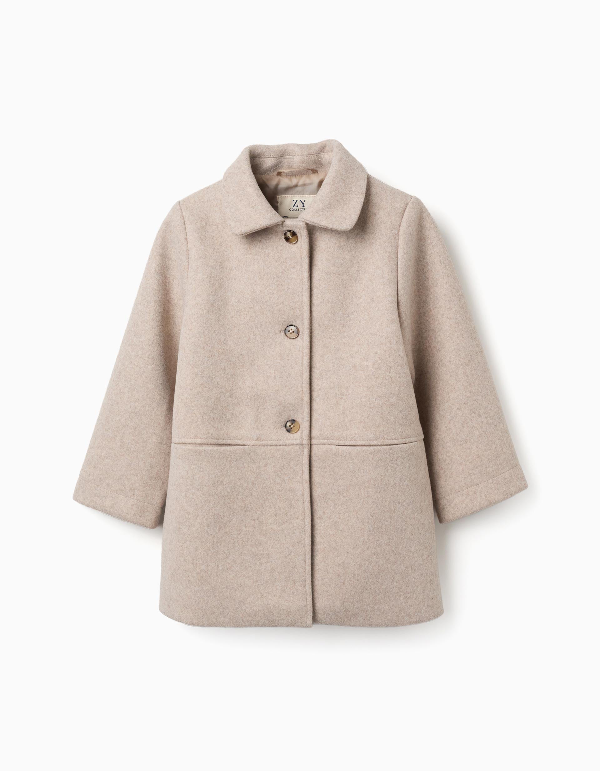 Manteau à effet laine avec doublure B&S, ZIPPY