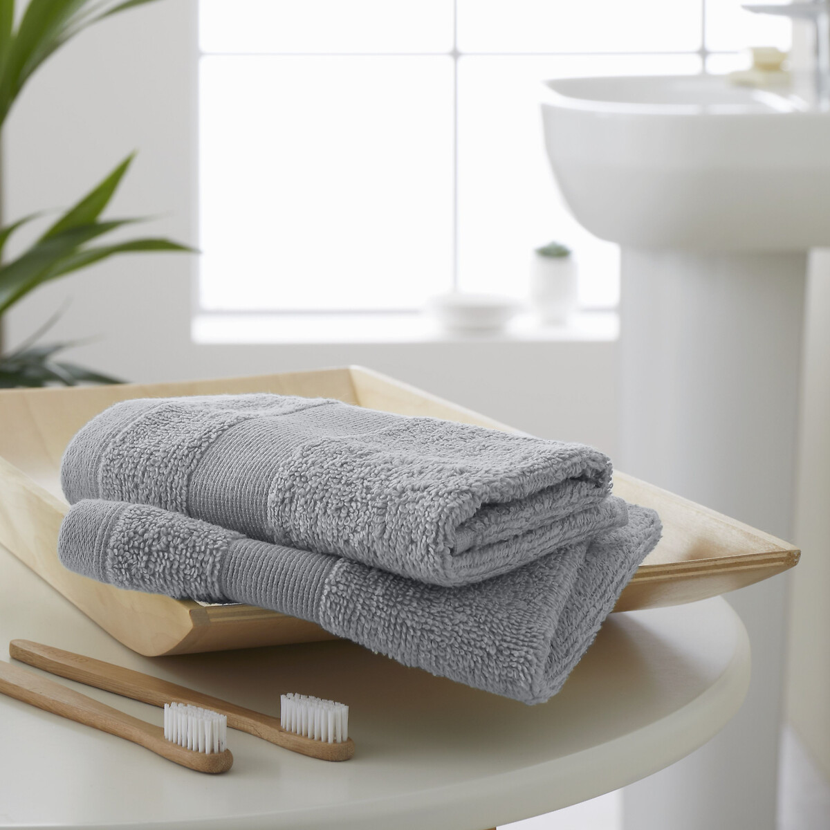 Set of 2 Anti-Bacterial Face Cloths, CATHERINE LANSFIELD