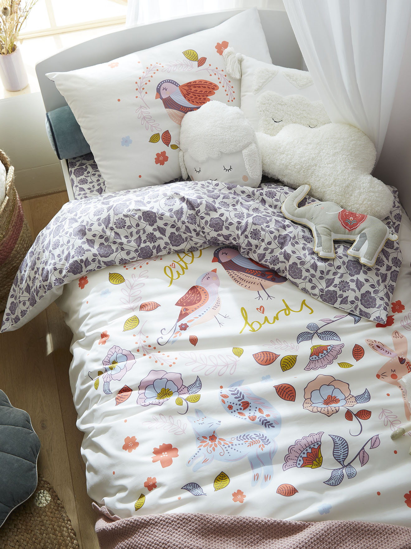Parure housse de couette + taie d'oreiller NORTH FOLK, VERTBAUDET