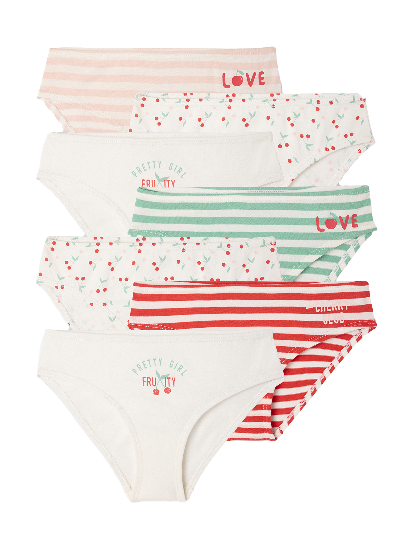 Lot de 7 culottes fantaisie, VERTBAUDET