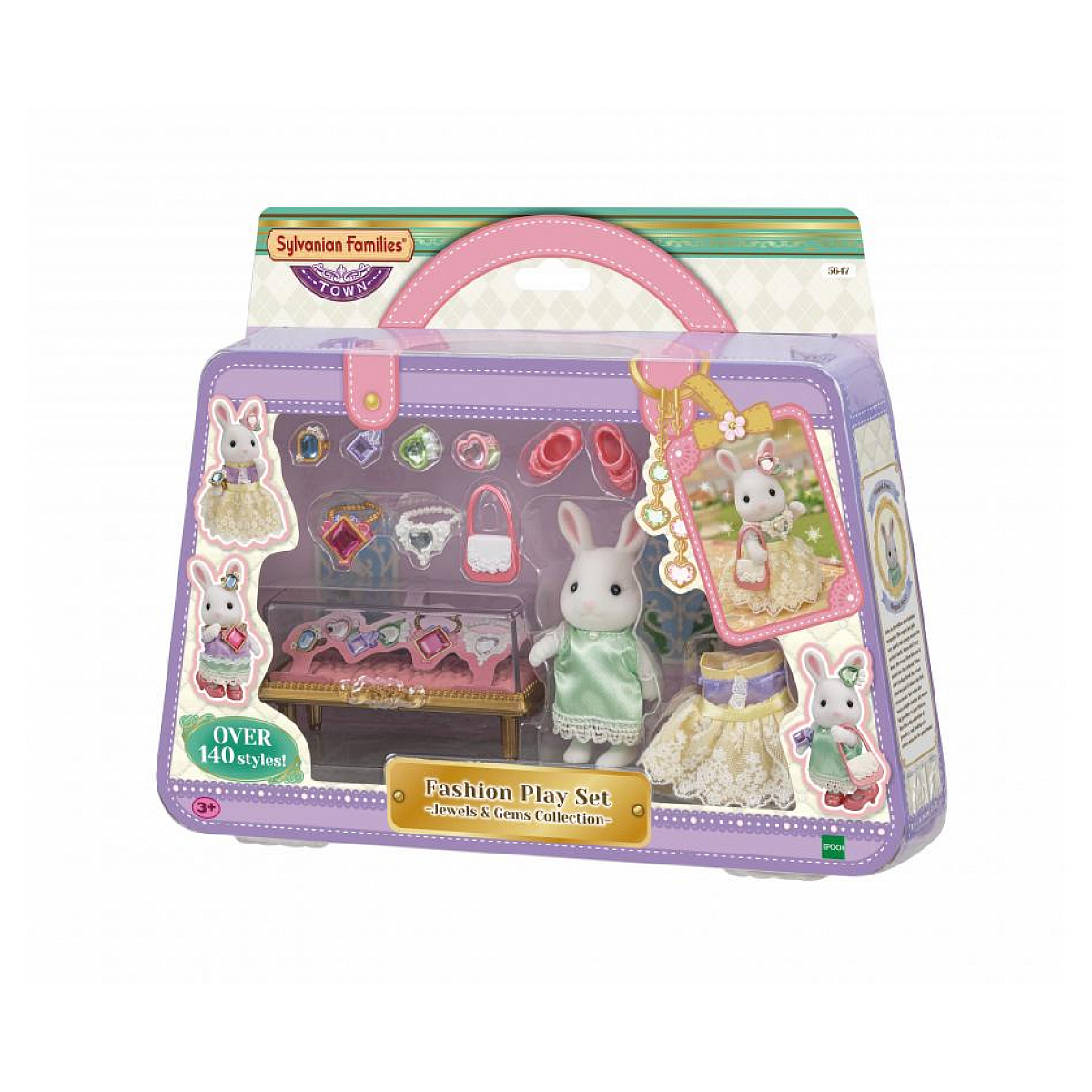 5647  La valisette de mode et grande sur lapin neige, SYLVANIAN FAMILIES