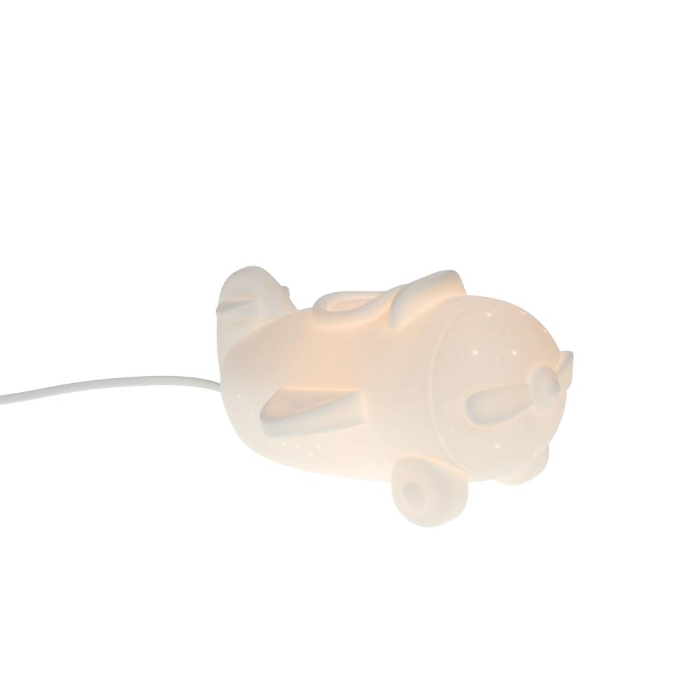 Lampe Avion he en porcelaine longueur 22,6 cm, AMADEUS