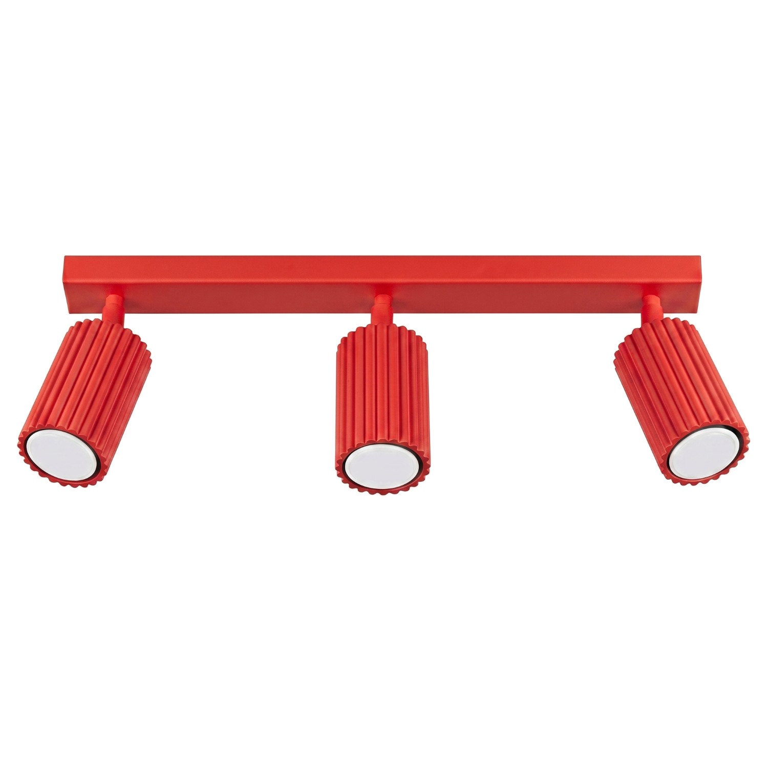 Plafonnier Aluminium Rouge GU10 3 Karbon, EDEN