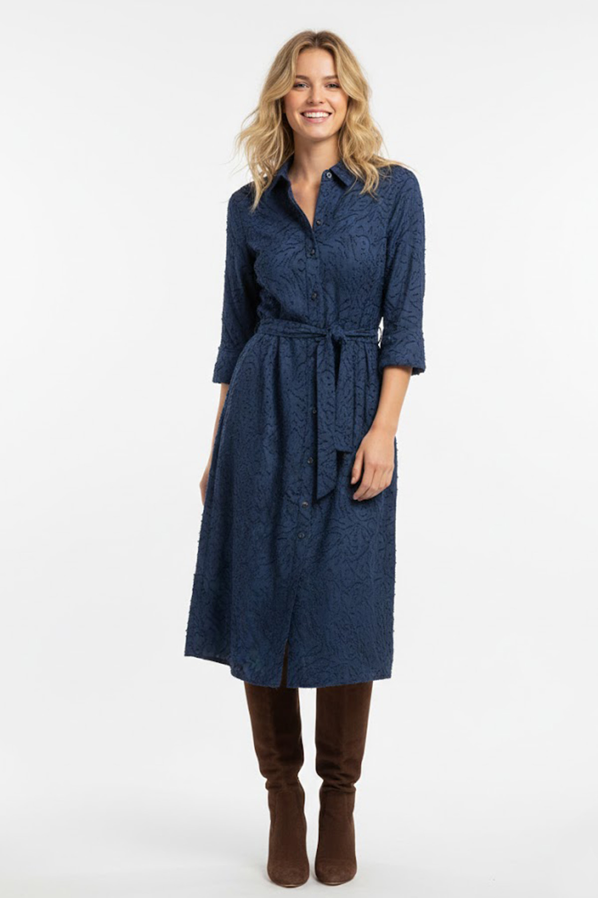 Robe chemise en jacquard ALBANE, DERHY