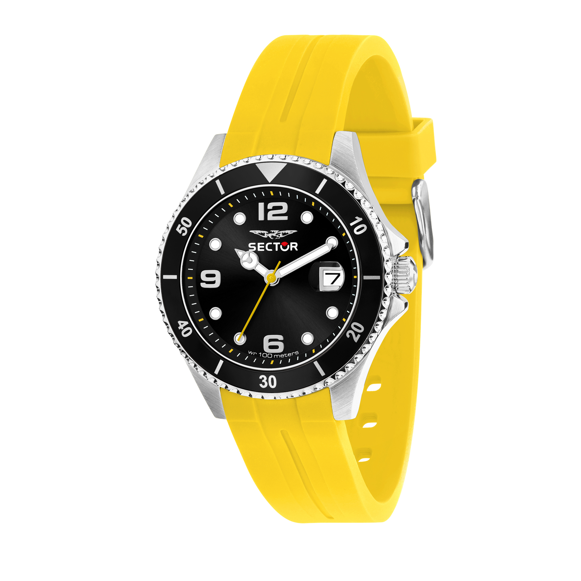 Montre analogique en acier, silicone 230, SECTOR NO LIMITS