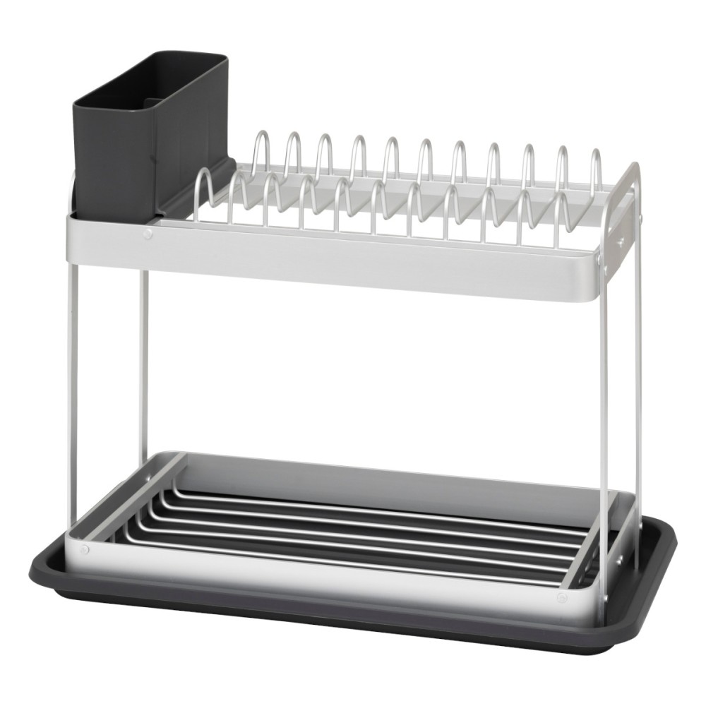 Égouttoir à vaisselle 2 niveaux en aluminium, ATMOSPHERA