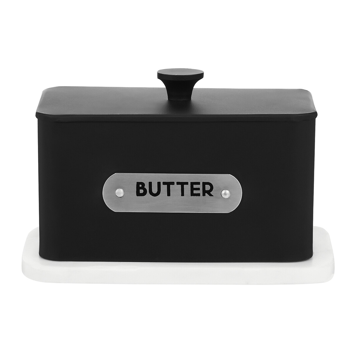 Liberty Butter Dish with Marble Base, SO'HOME