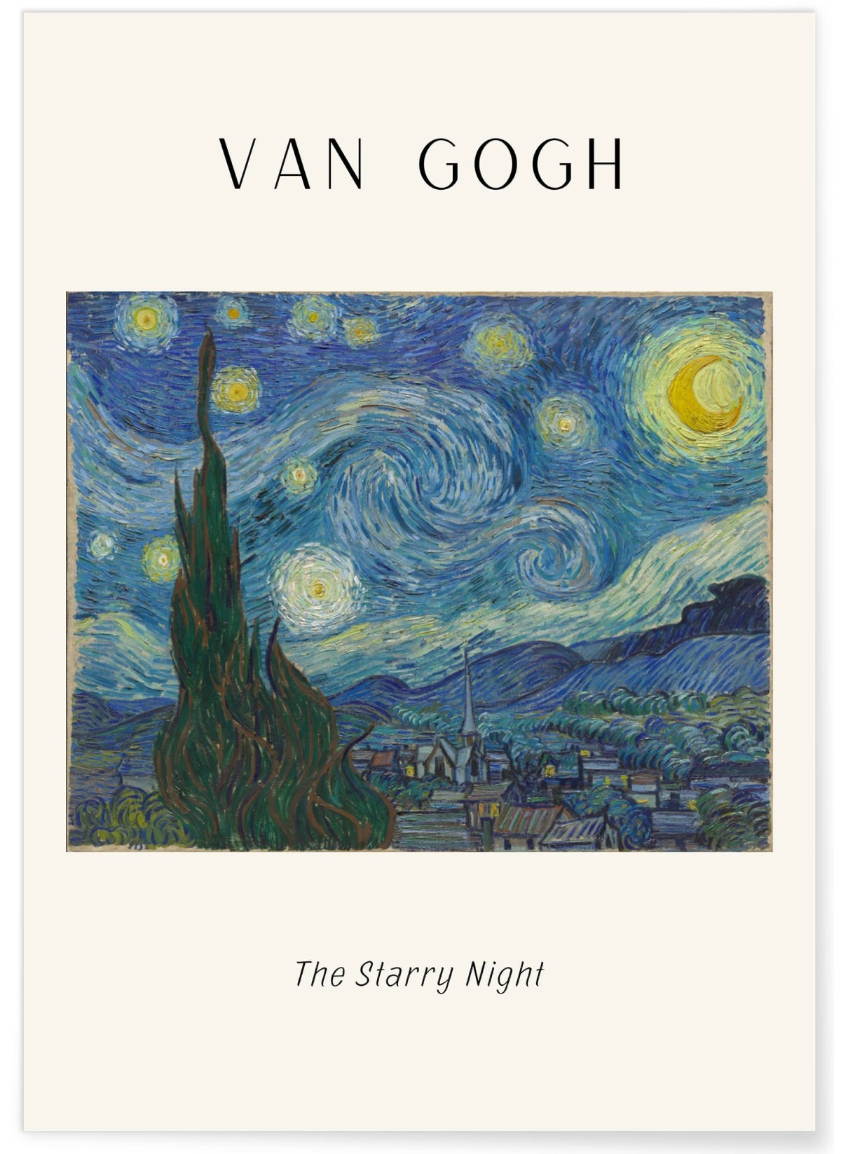 Affiche Van Gogh - The Starry Night, L'AFFICHERIE