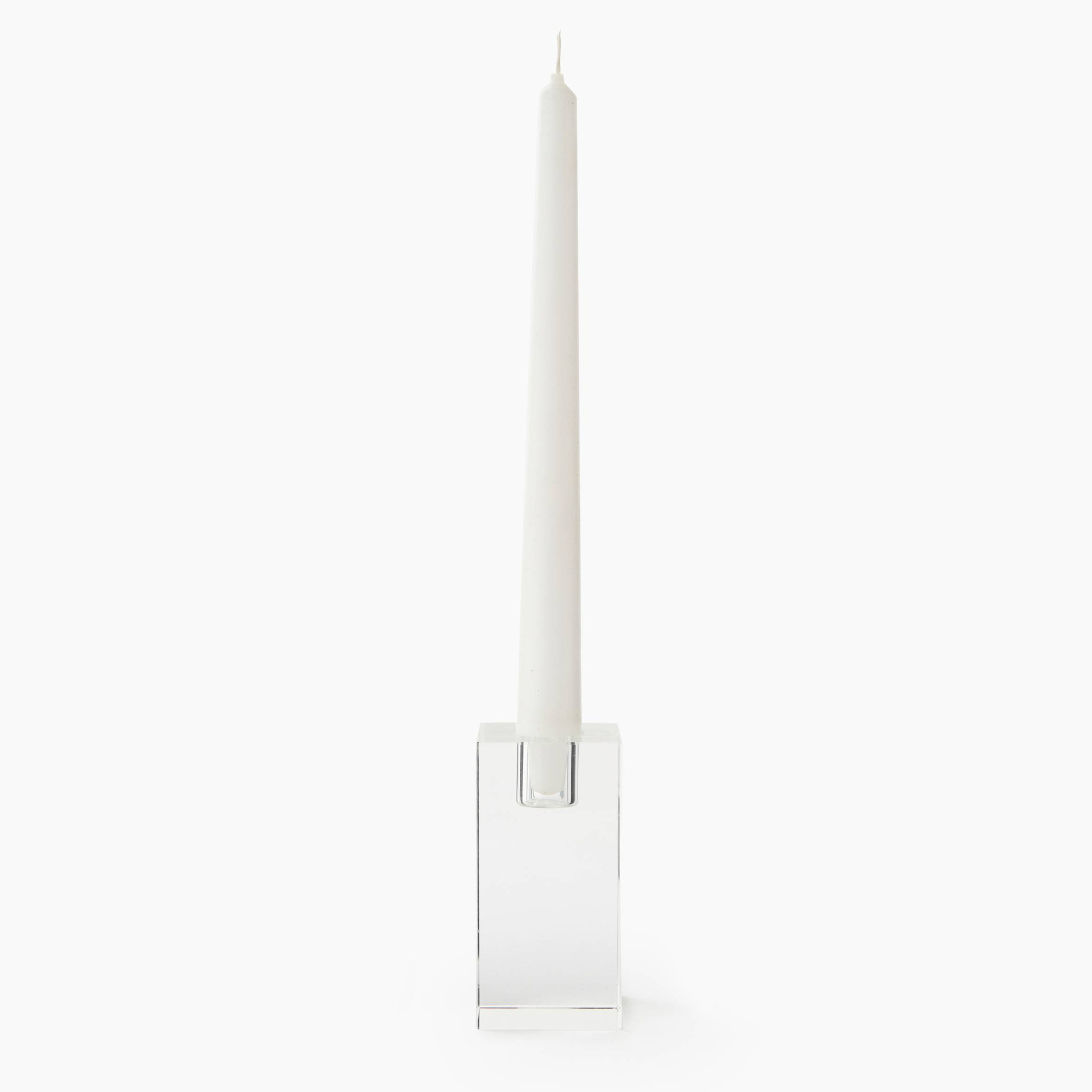 Bougeoir glaçon carré, L4,8xH9,8xP4,8 cm, MONOPRIX