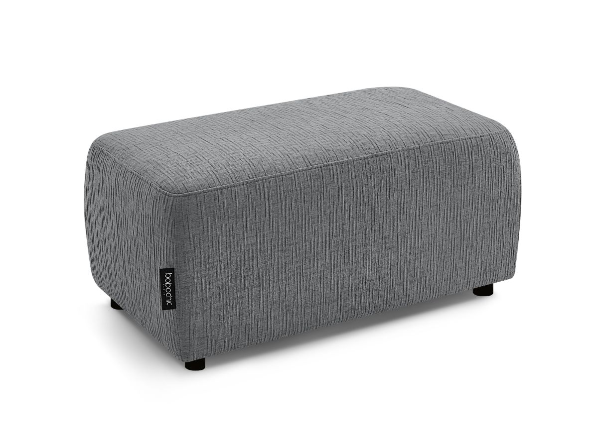 Pouf tissu texturé, ATILLA, BOBOCHIC