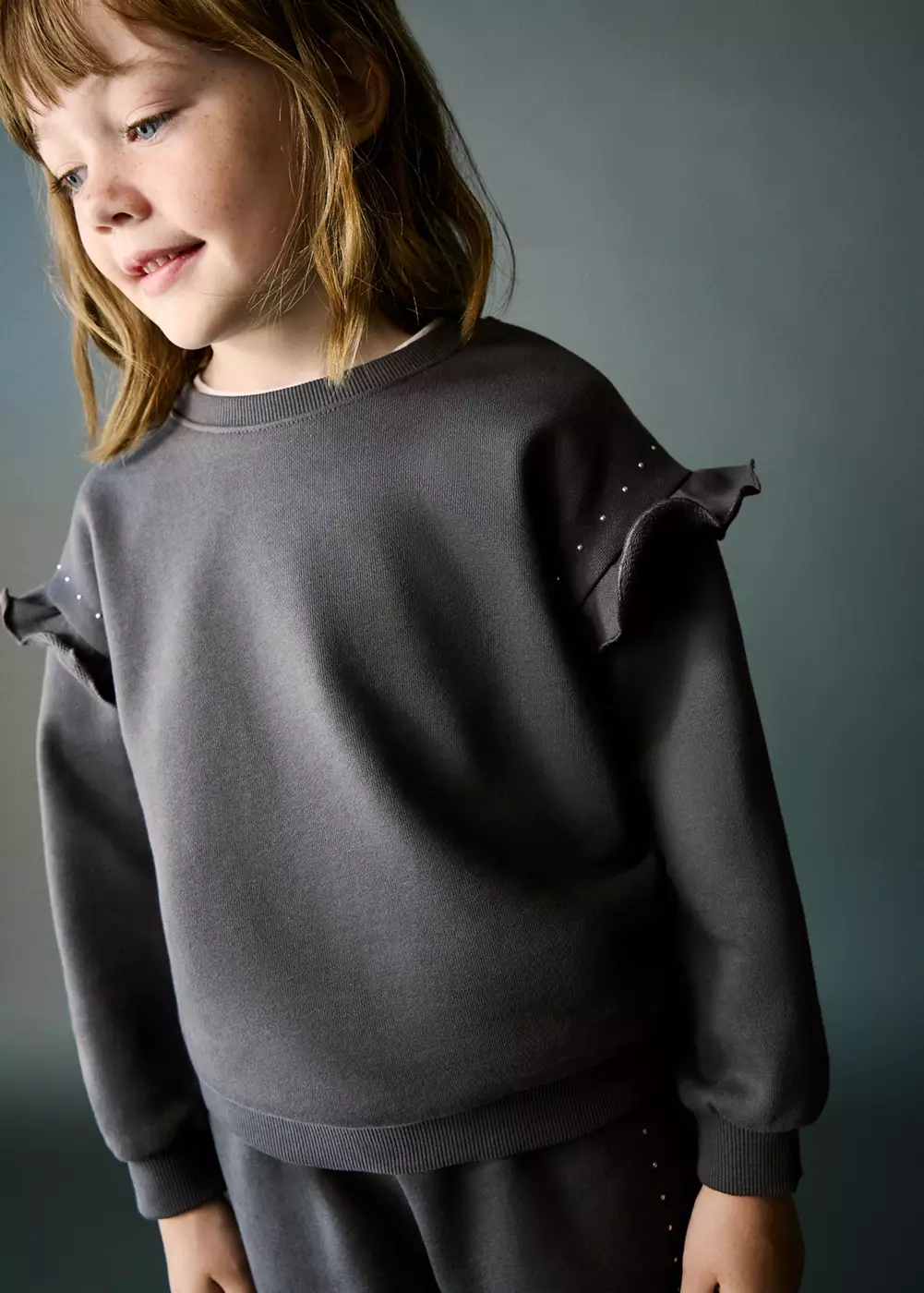 Sweat coton détail clous, MANGO BABY