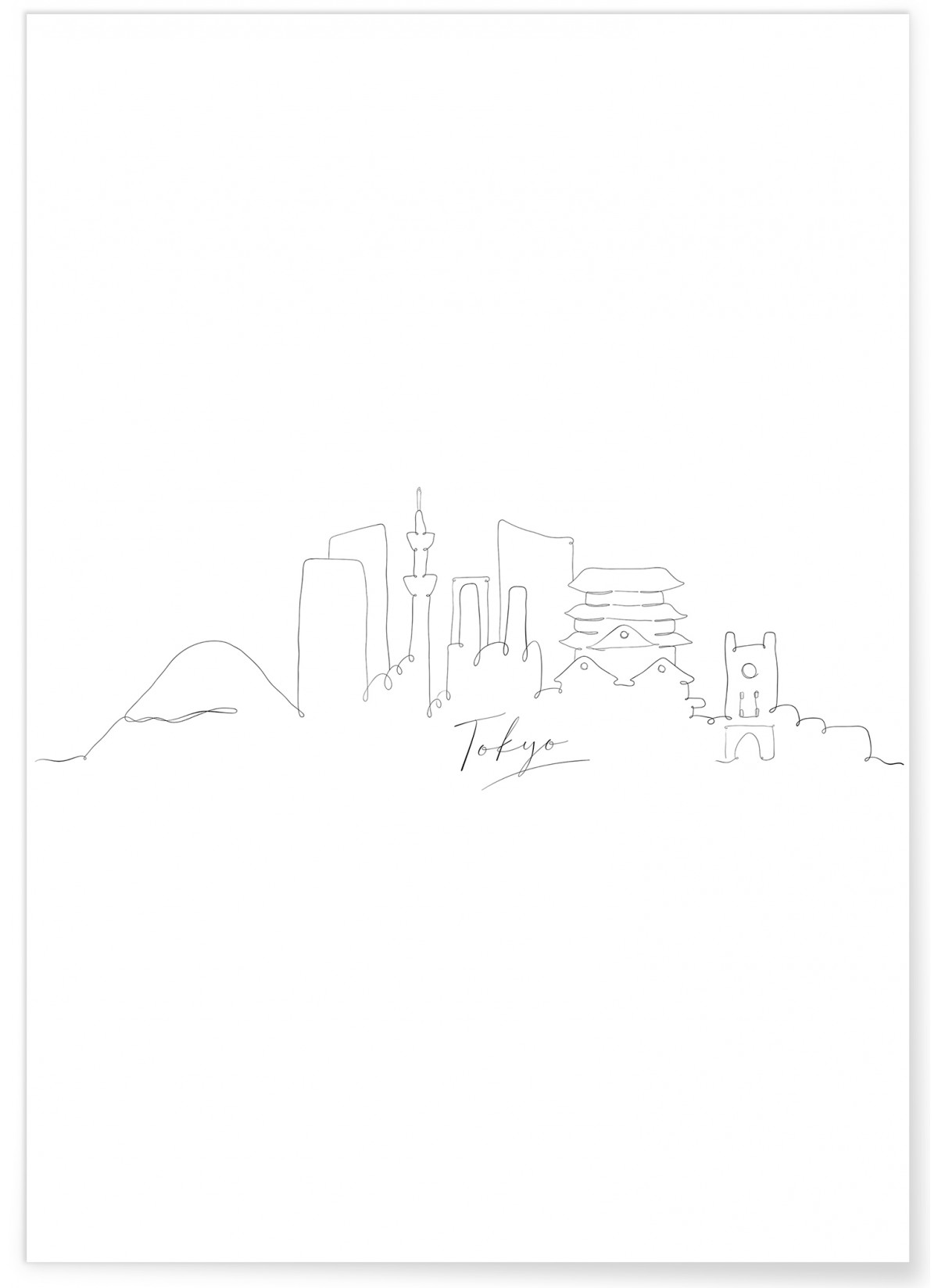 Affiche Line Art Tokyo, L'AFFICHERIE