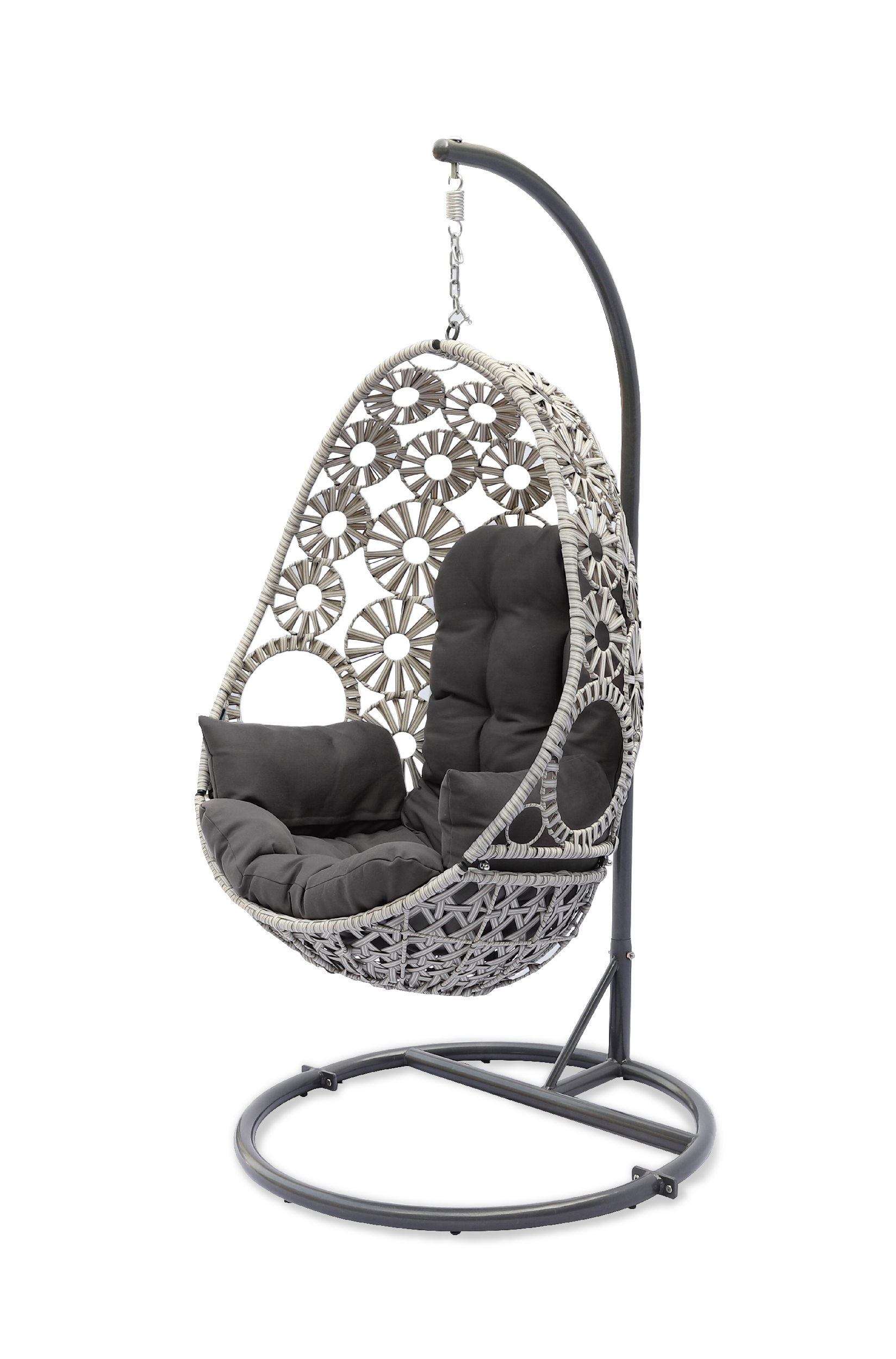 Balancelle de jardin en résine écrue avec coussin  SAMOA, DCB GARDEN