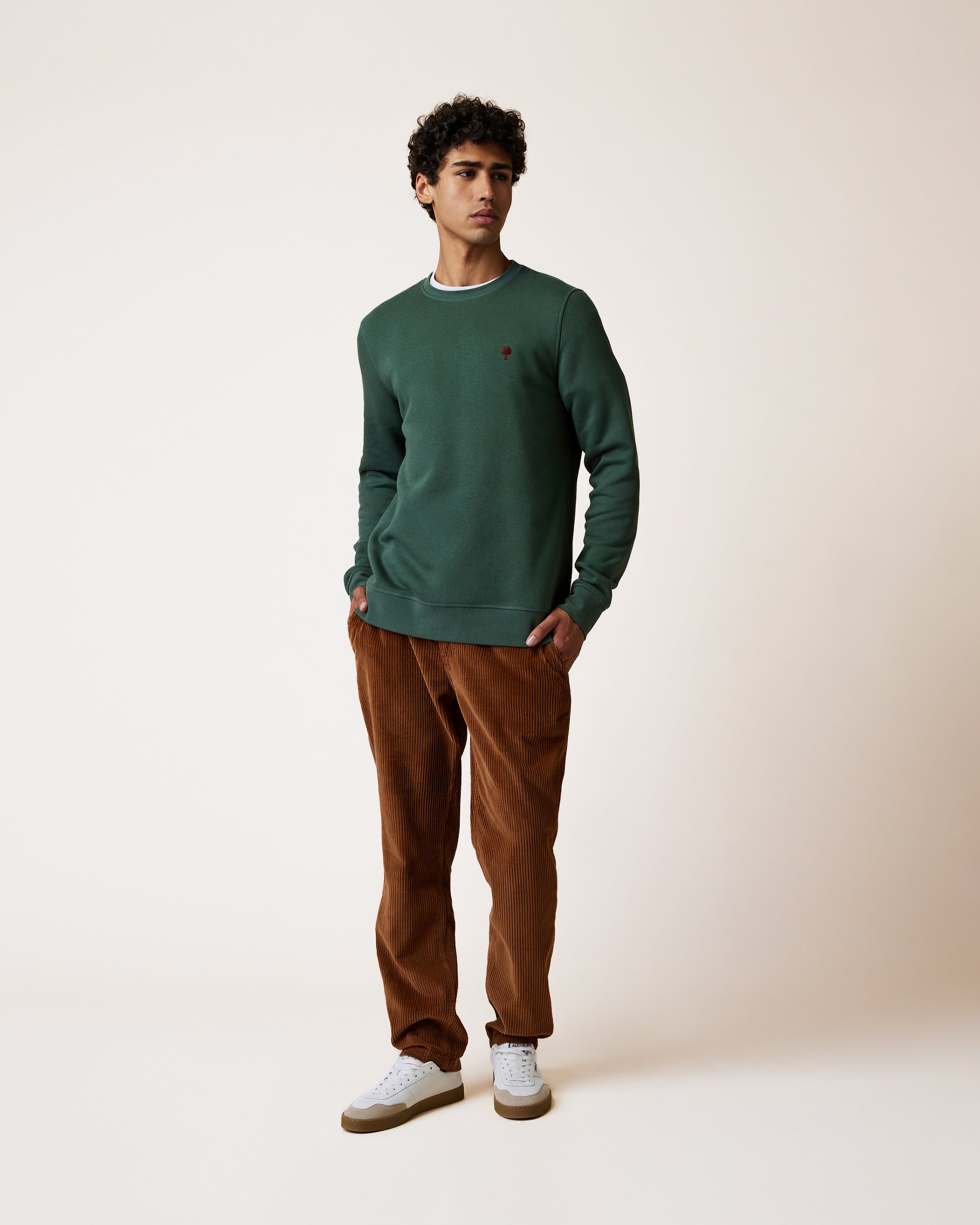 Pantalon élastique en velours côtelé, FAGUO