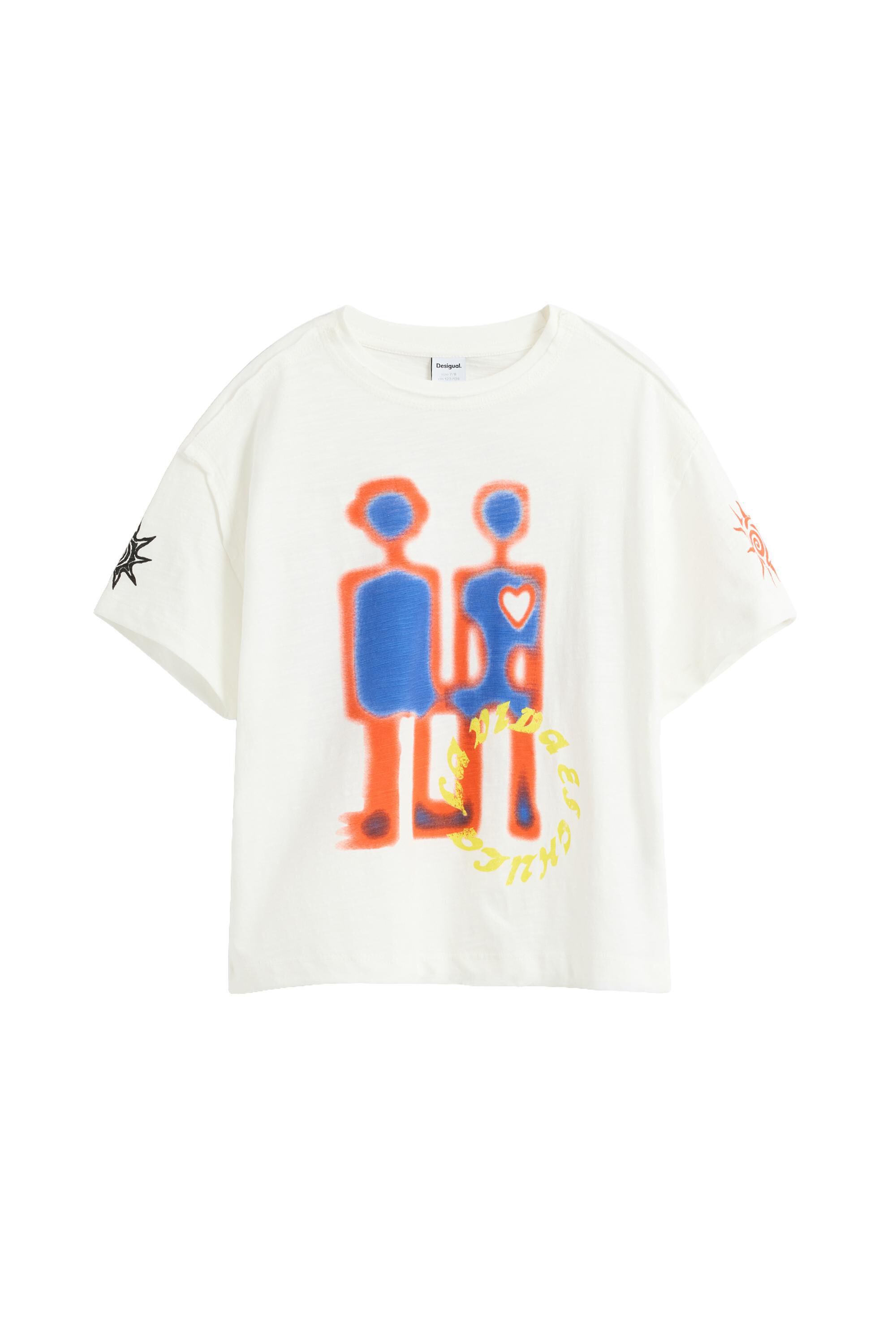 T-shirt imprimé robots, DESIGUAL