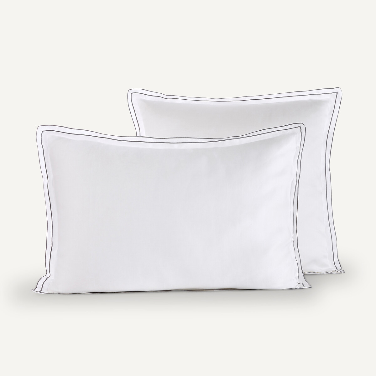 Taie d'oreiller en satin de coton bio et lyocell, TUCCI, AM.PM