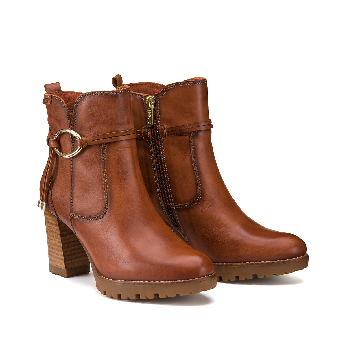 Connelly leather ankle boots cognac Pikolinos La Redoute