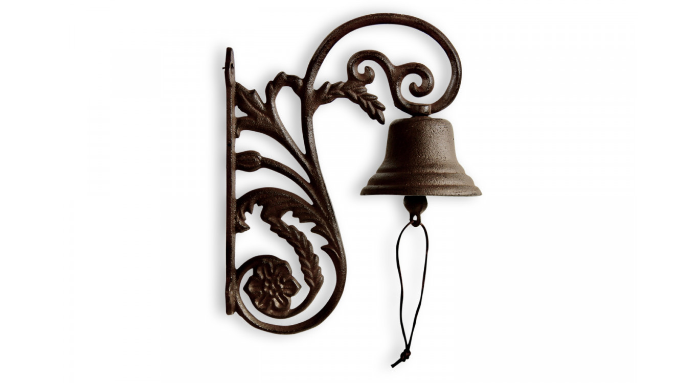 Cloche Fonte Marron 20.5x10x26cm, DECORATION D’AUTREFOIS