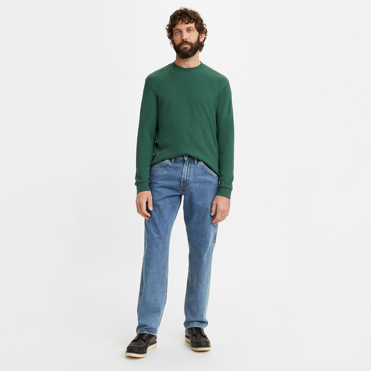 Utility Straight Jeans in Mid Rise