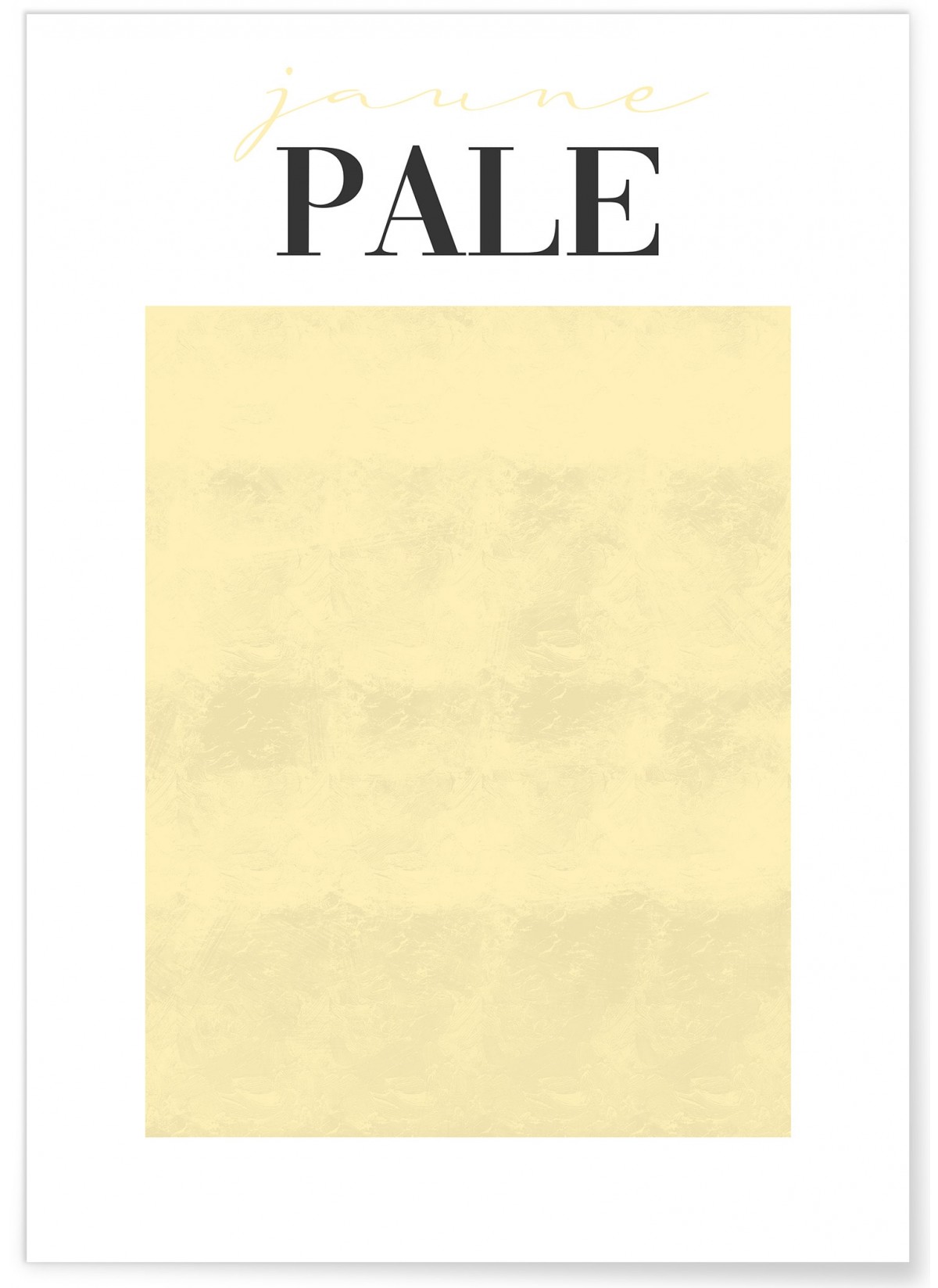 Affiche Jaune Pale, L'AFFICHERIE