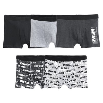Pack of 5 Boxers in Cotton LA REDOUTE COLLECTIONS