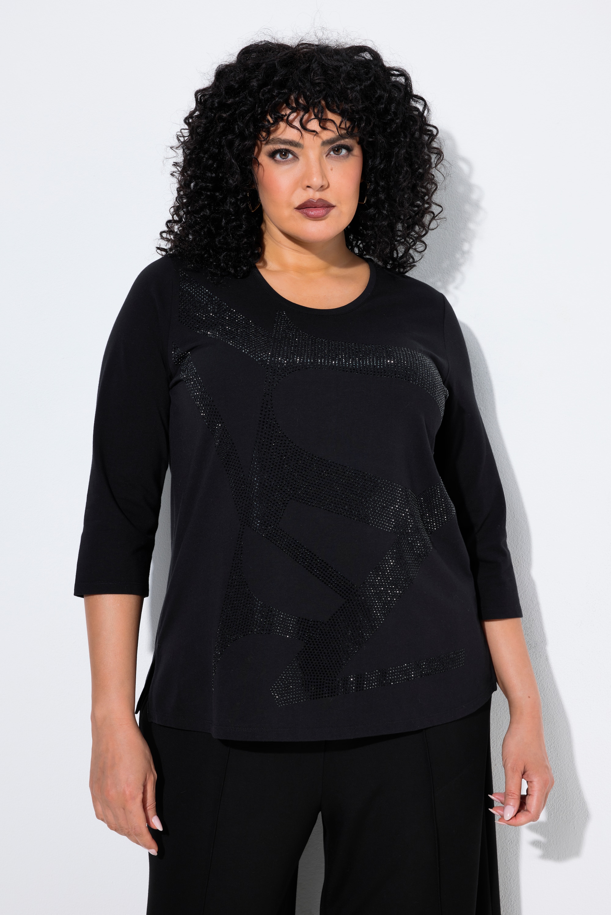 T-shirt avec strass fantaisie, ULLA POPKEN