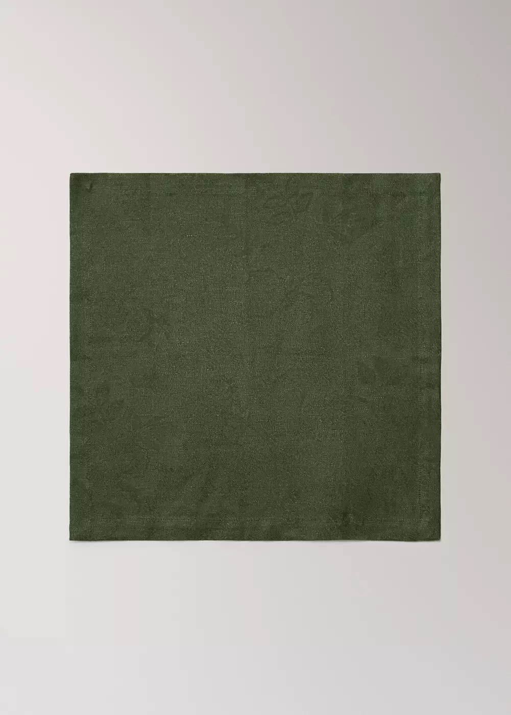 Serviettes de table en lin jacquard floral, MANGO HOME