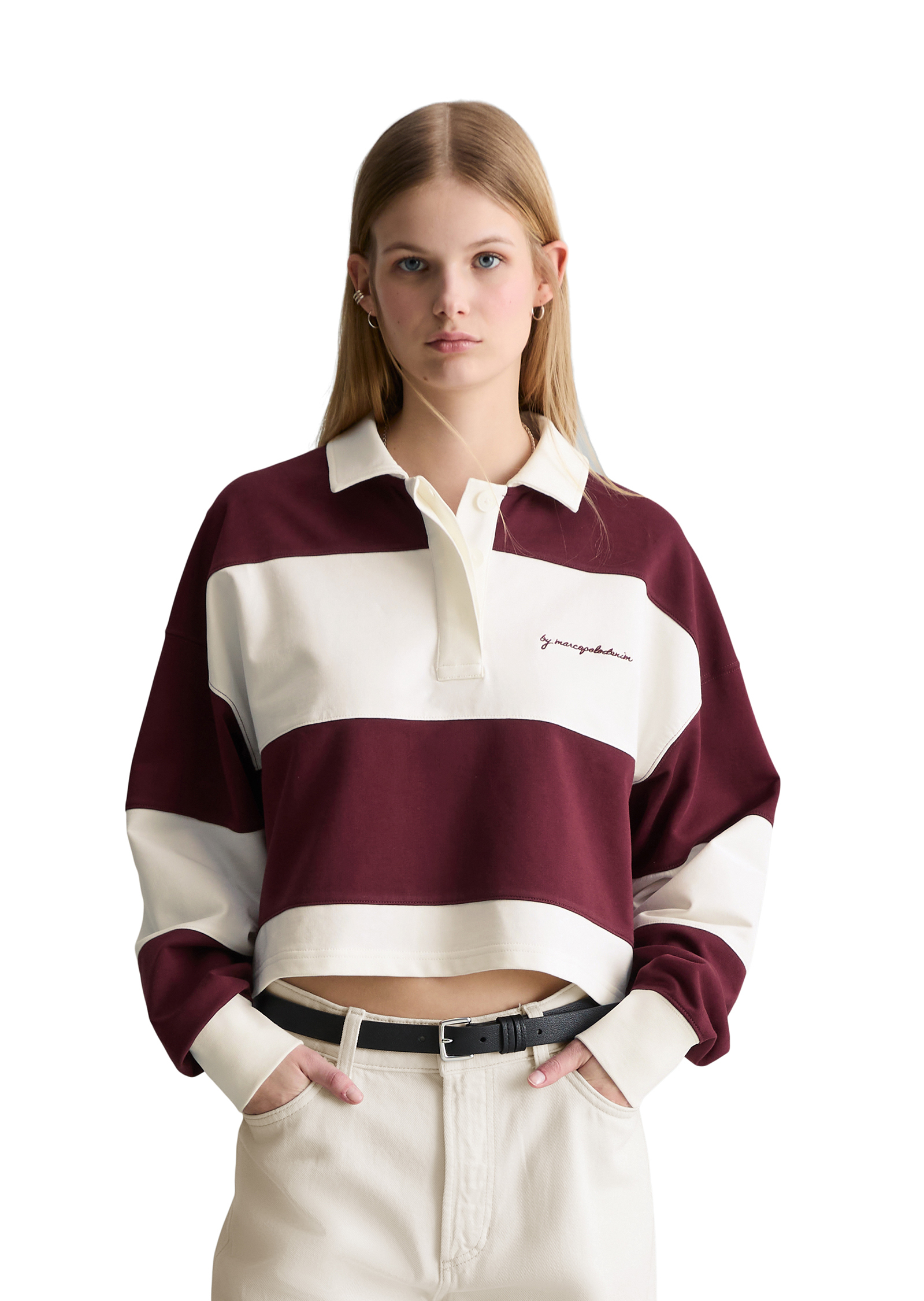 Sweat-shirt de rugby relaxed en pur coton organique, MARC O’POLO DENIM