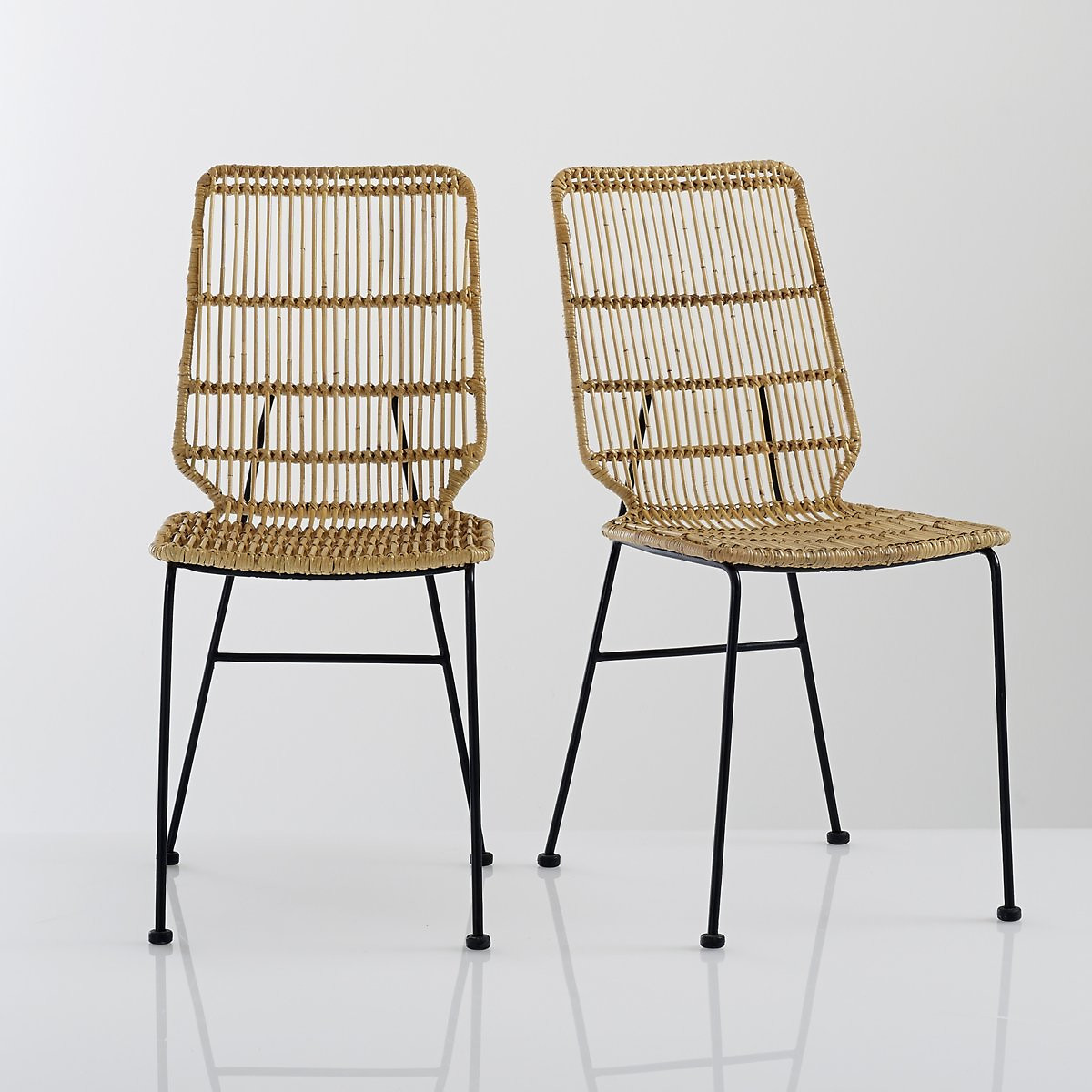 Set of 2 Malu Chairs in Woven Kubu