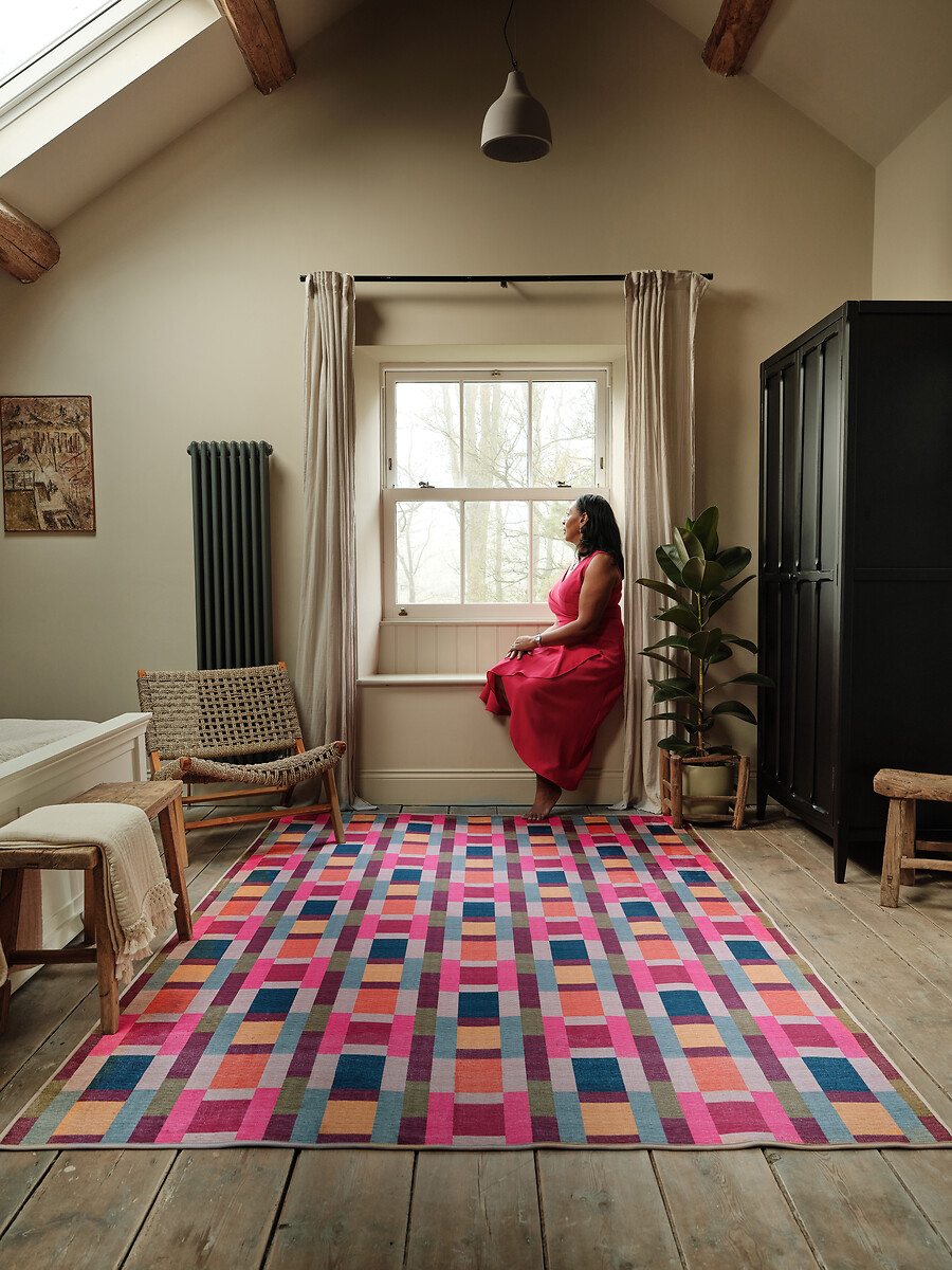 Eco-Washable Jude Geo Weave Rug, HUG RUG