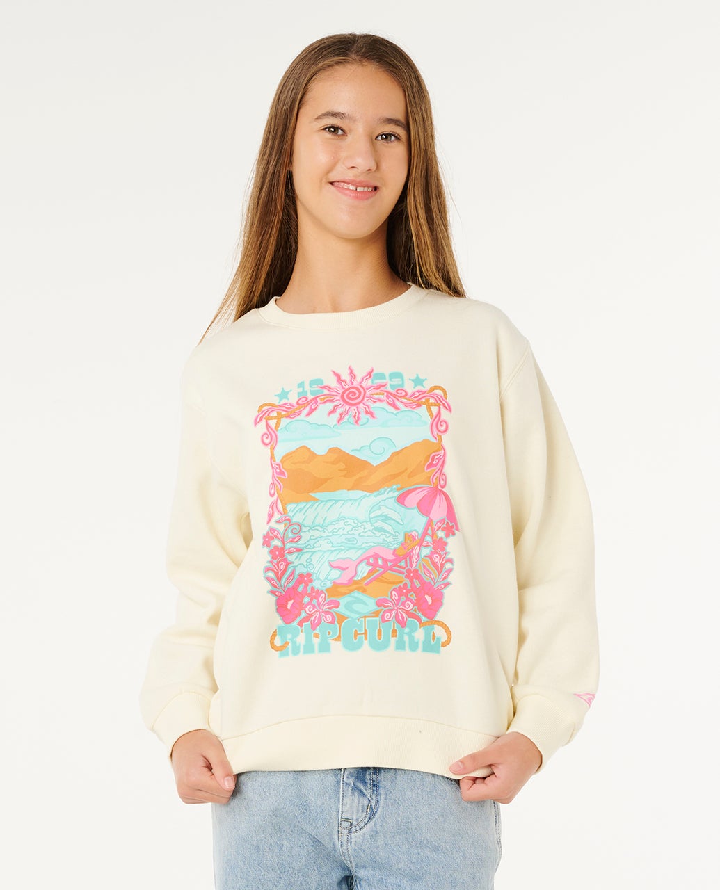 Sweat col rond Sunshine Squad Fille, RIP CURL