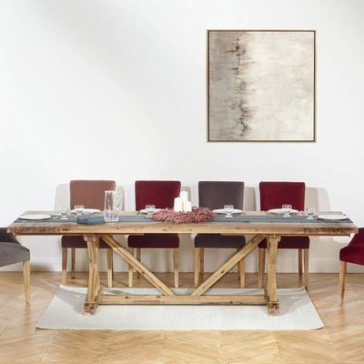 WALTER - Table à manger extensible style chalet, 2 allonges, 10/14 couverts ROBIN DES BOIS