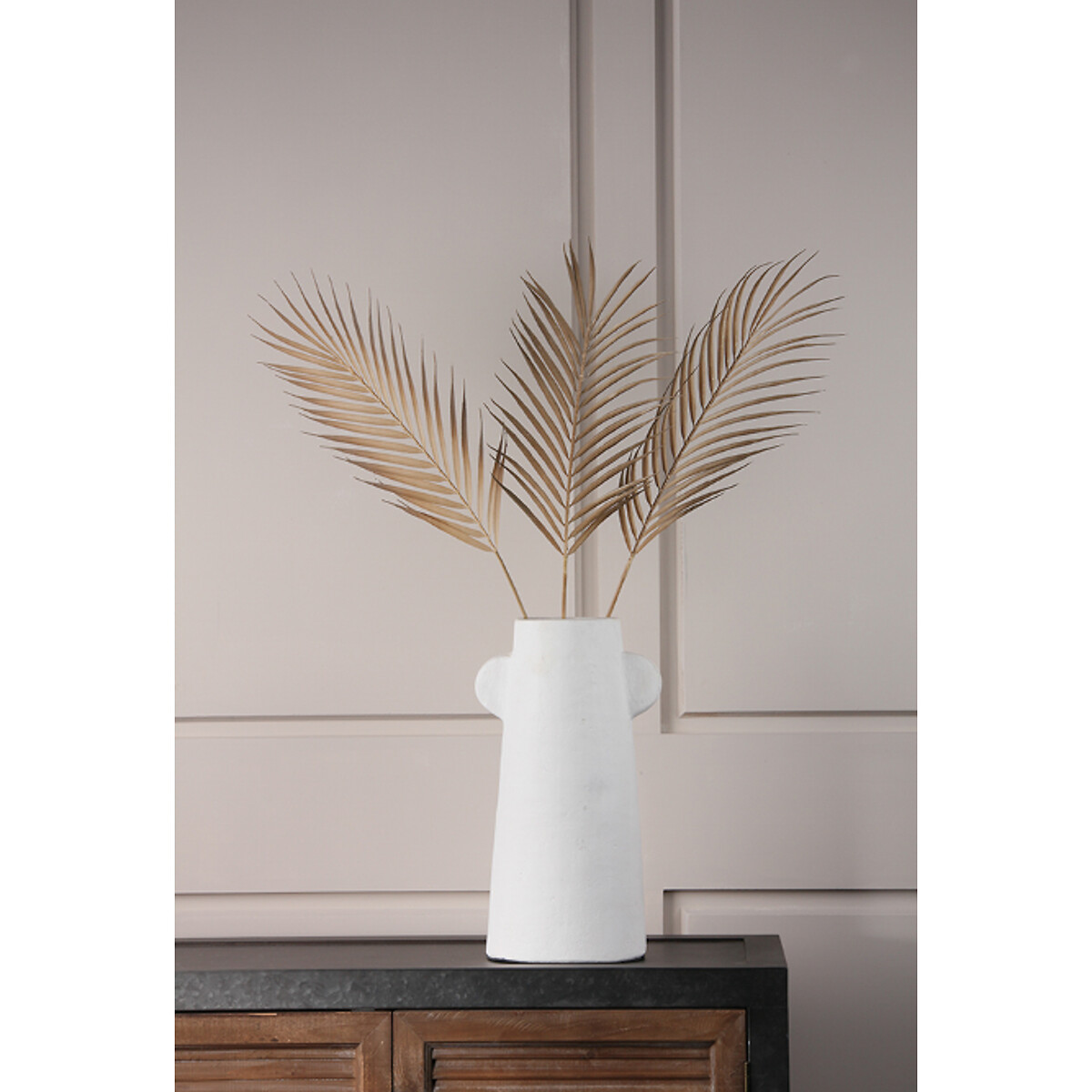 Pack of 3 Artificial Natural Palm Leaf Stems, SO'HOME