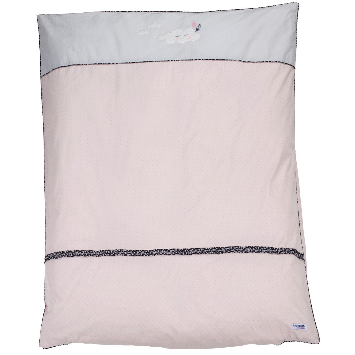 Housse de couette et taie en coton, SAUTHON