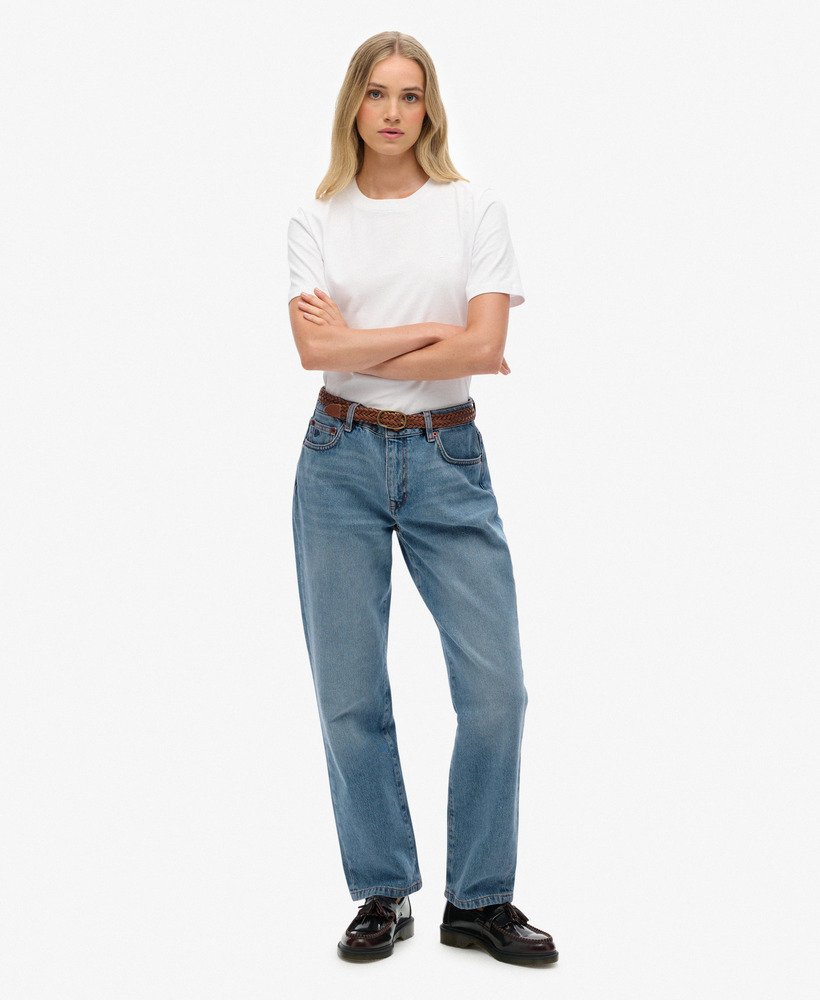 Jean Droit Taille Mi-Haute Coupe Classique, SUPERDRY