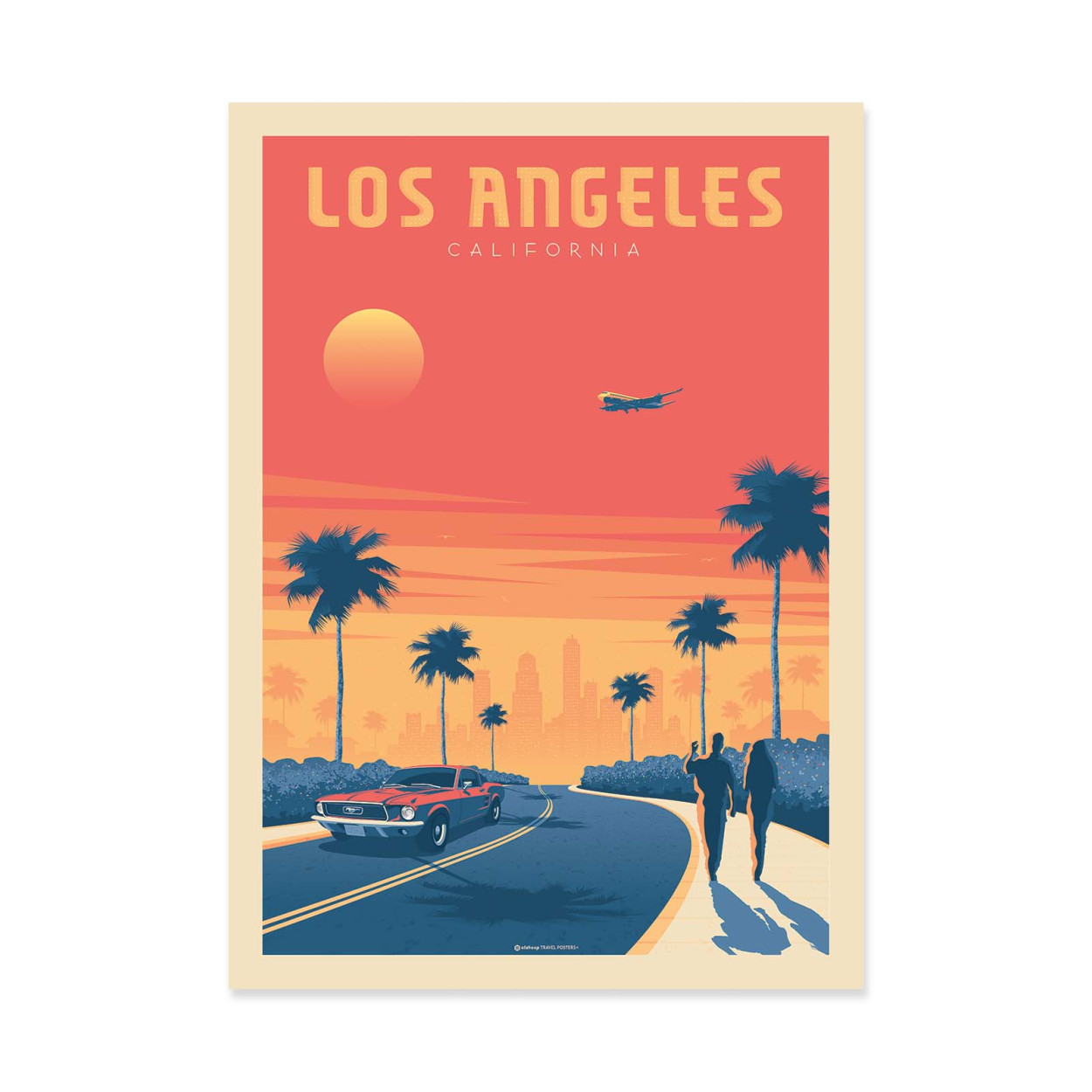 Affiche d'art - Los Angeles Sunset - Olahoop Travel Posters, WALL EDITIONS