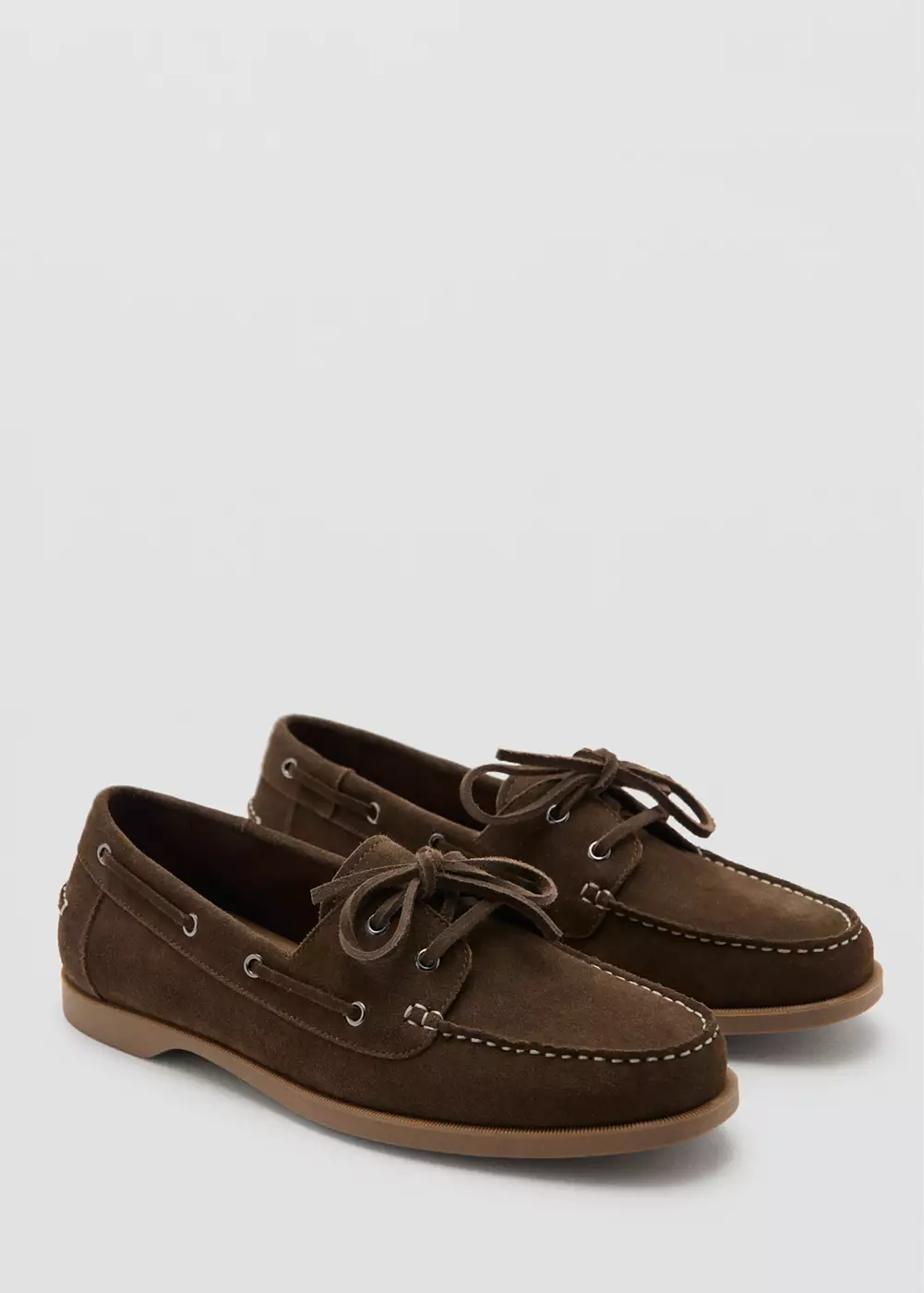 Chaussures bateau cuir, MANGO MAN