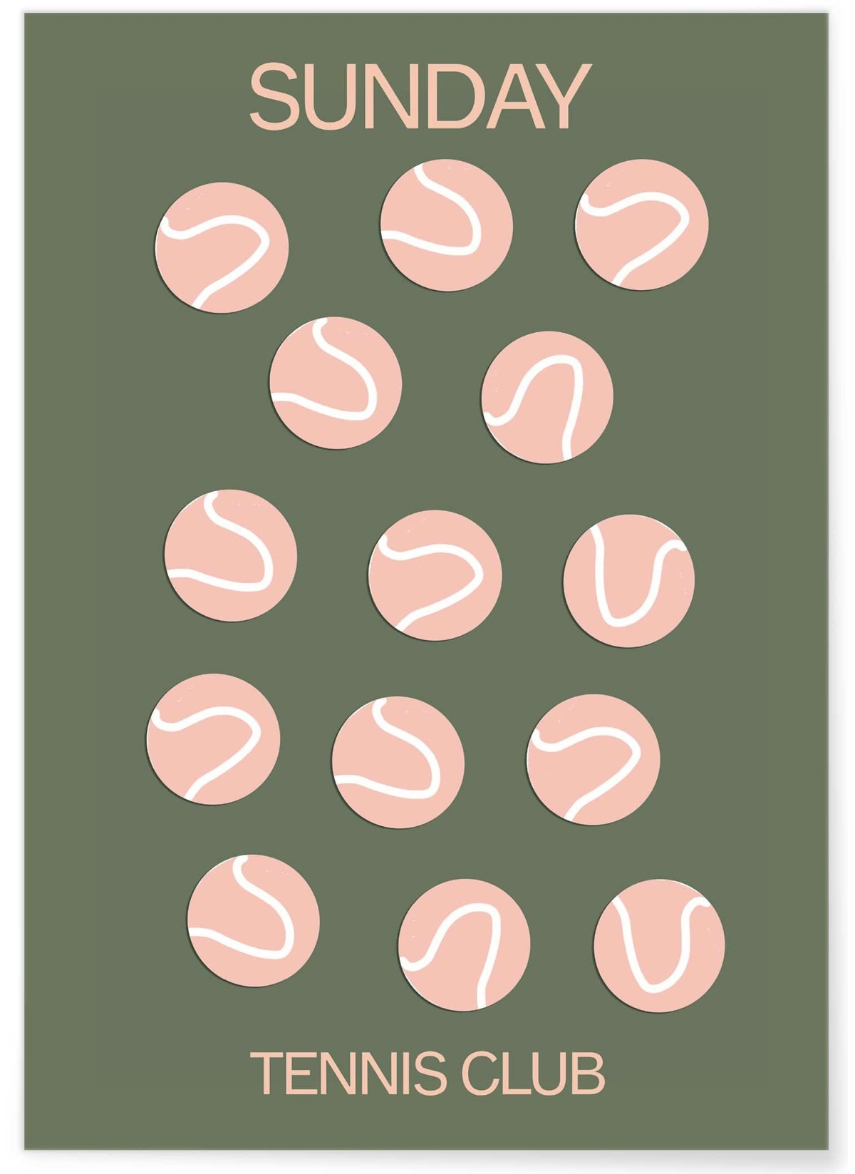 Affiche Tennis Club : Dimanche au Tennis Club, L'AFFICHERIE
