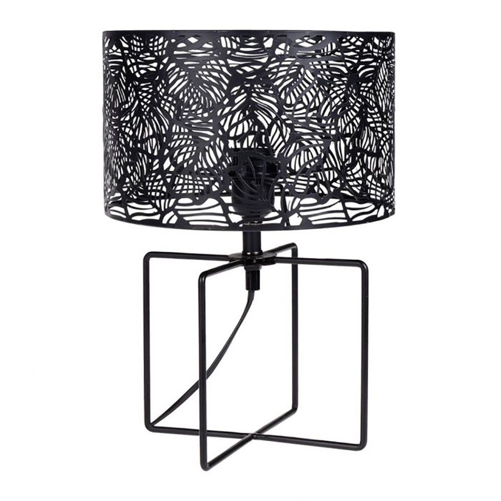 Lampe Métal Ajouré Calathéa Noir, DECORATIE