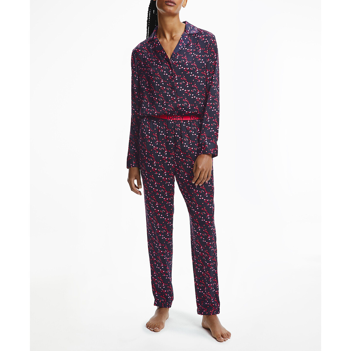 Tommy Hilfiger Femme Vêtements Sous-vêtements vêtements de nuit Pyjamas Ensemble de pyjama en coton 