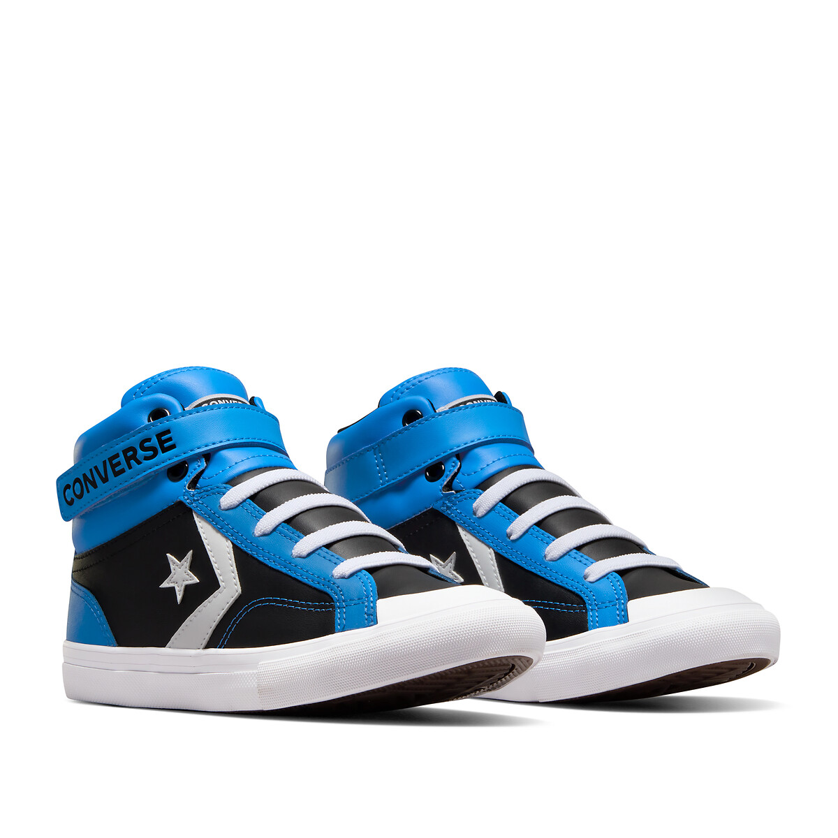 Kids pro blaze retro sport leather high top trainers blue black Converse La Redoute