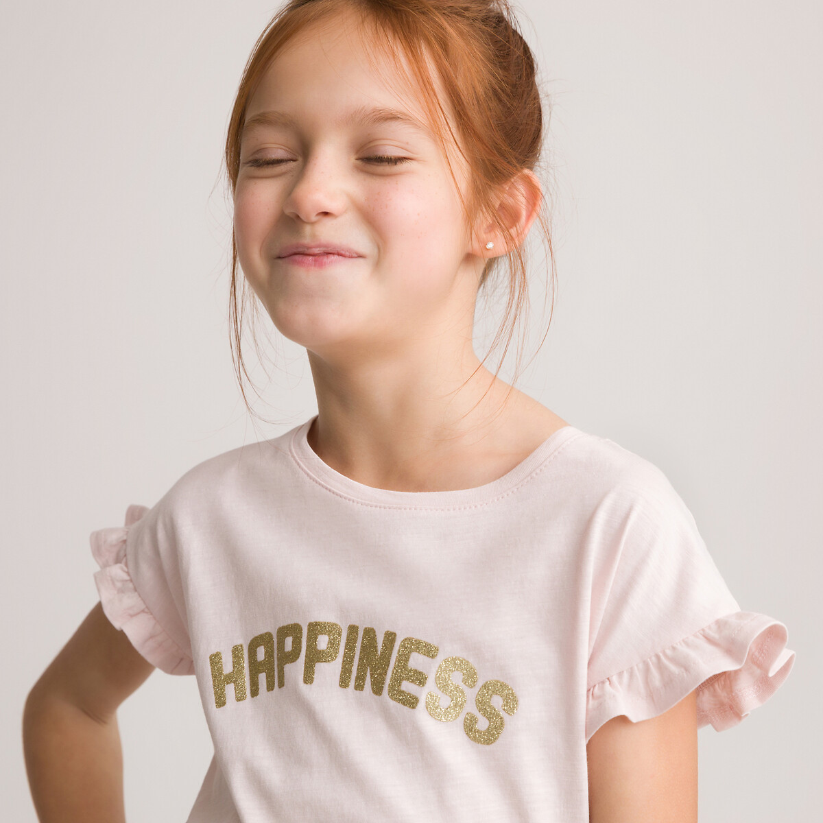 Organic cotton ruffled t-shirt with 