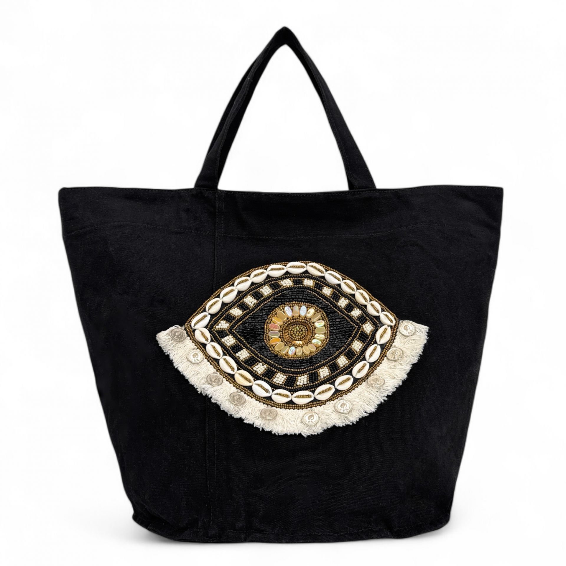 Grand sac en coton, et perles I SEA YOU, OH MY BAG